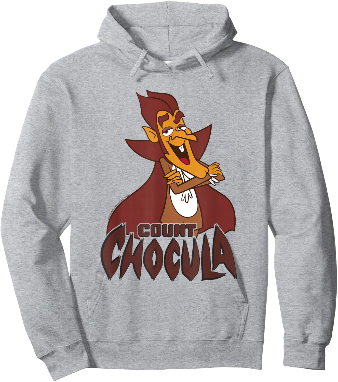 Count Chocula Confident Pose Vintage Big Chest Portrait Hoodie - Hoodie | Ash