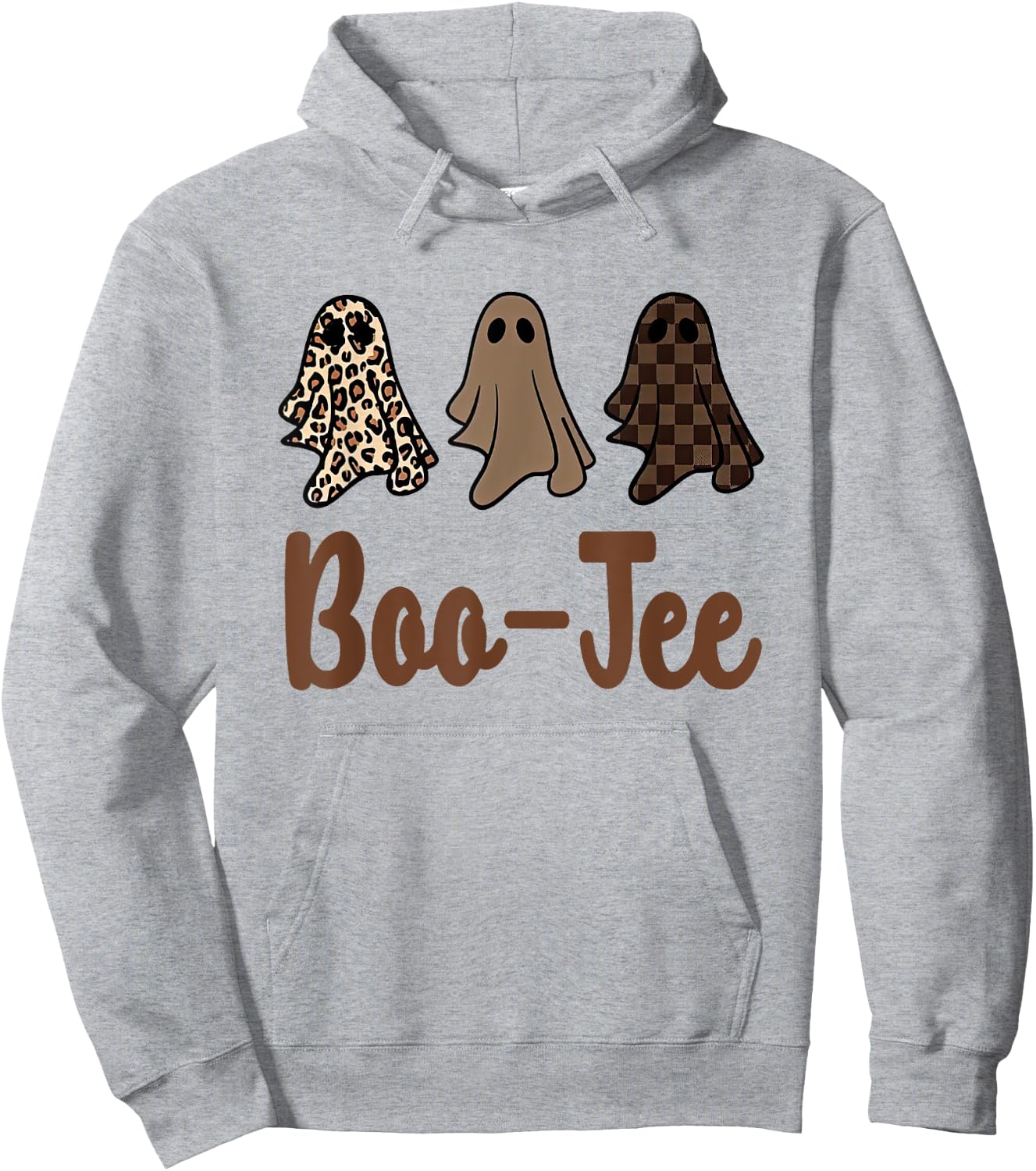 Halloween Ghost Costume Boujee Boo-Jee Spooky Season Vibes Hoodie - Hoodie | Ash