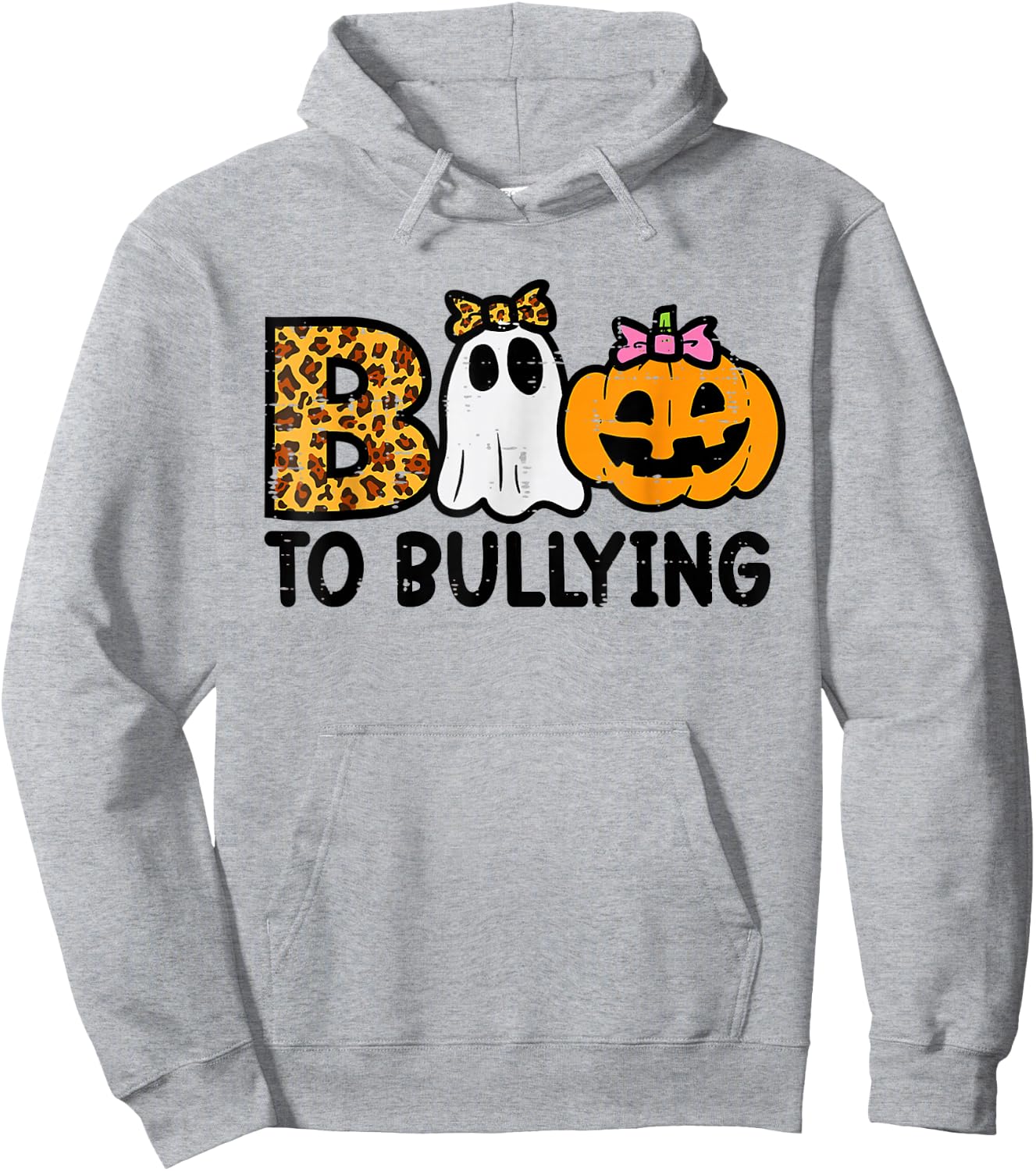 Boo To Bullying Halloween Ghost Anti Bully Unity Day Orange Hoodie - Hoodie | Ash