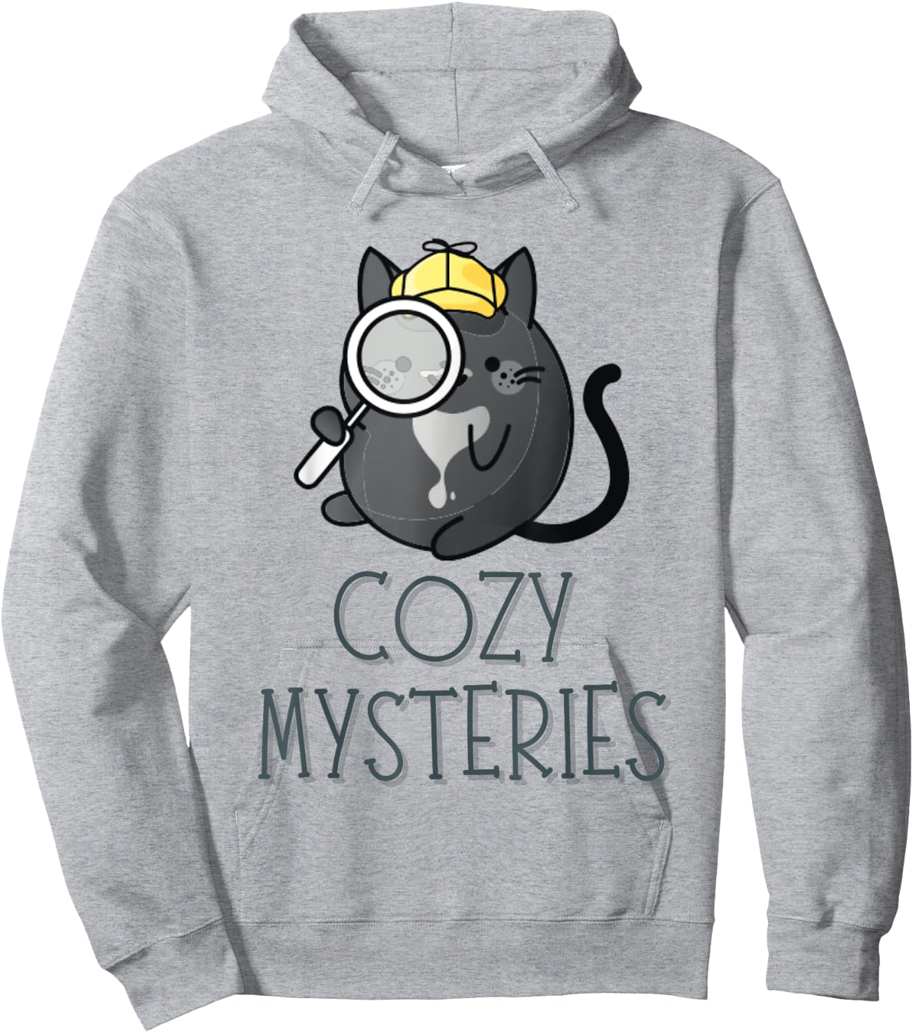 Cozy Mysteries | Cute Cat Cozy Murder Mystery Cat Detective Hoodie - Hoodie | Ash