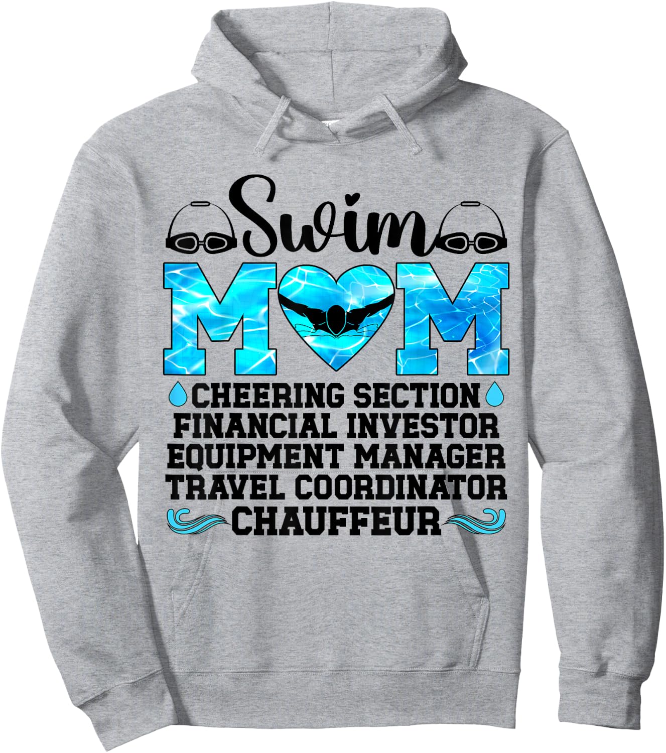 Swim Mom Definition Swimming Mother Of A Swimmer Mom Hoodie - Hoodie | Ash