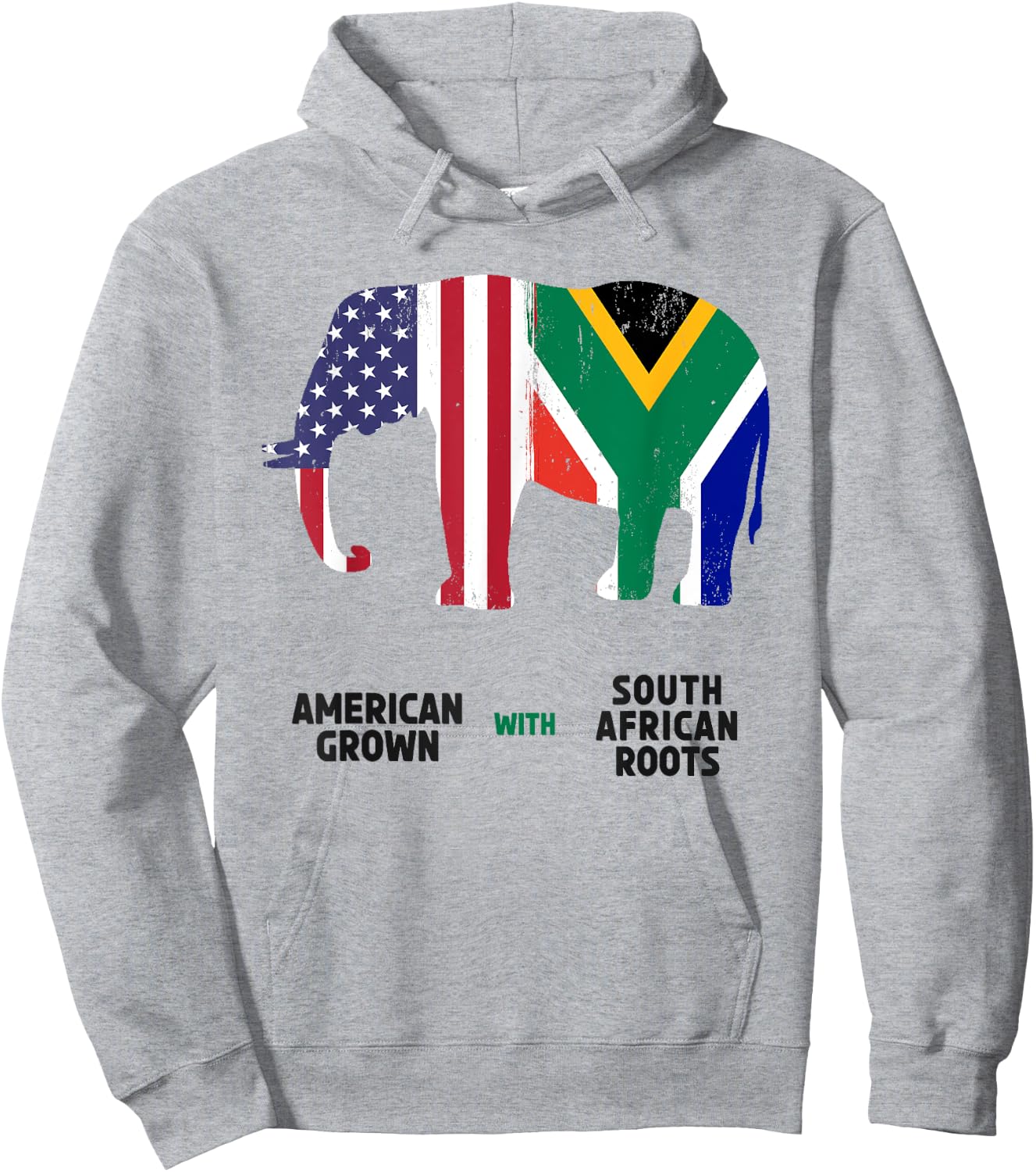 South Africa American Flag Elephant Ideas For Kids African Hoodie - Hoodie | Ash