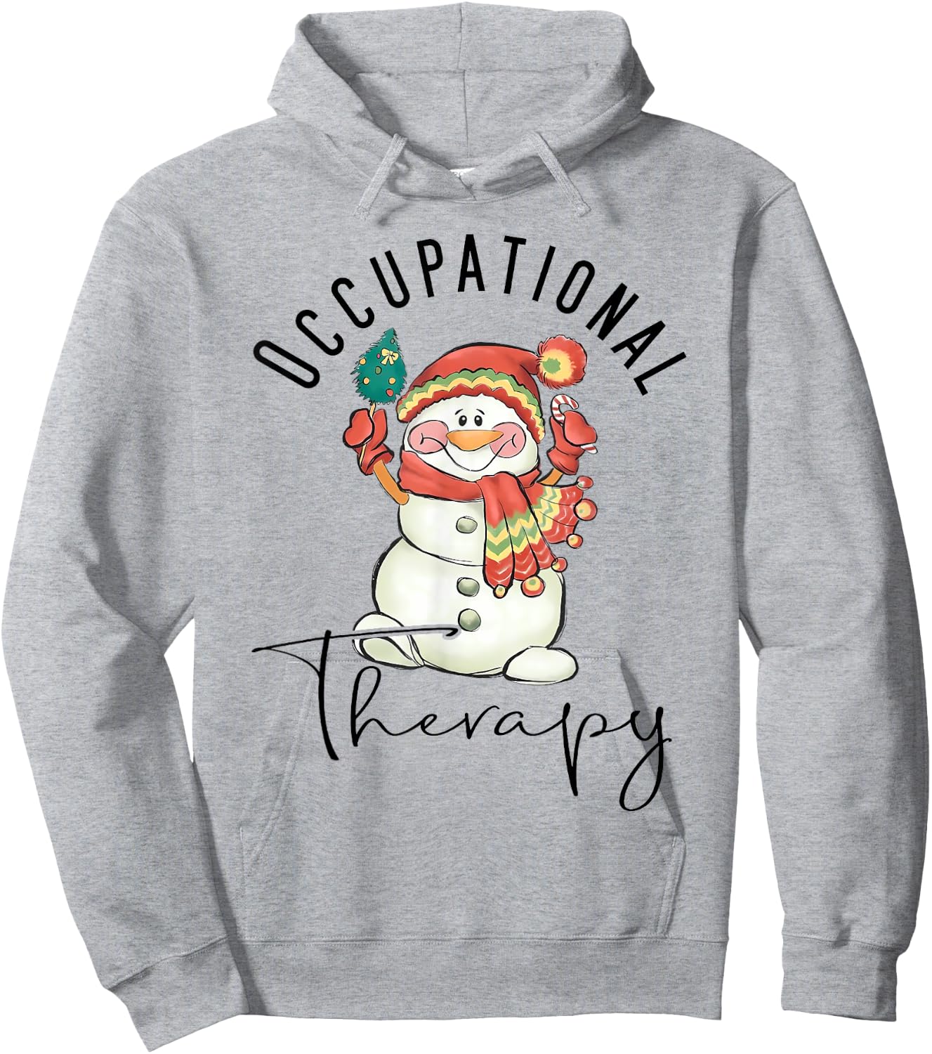 Occupational Therapy Snowman Christmas OT Therapist Nurse Hoodie - Hoodie | Ash