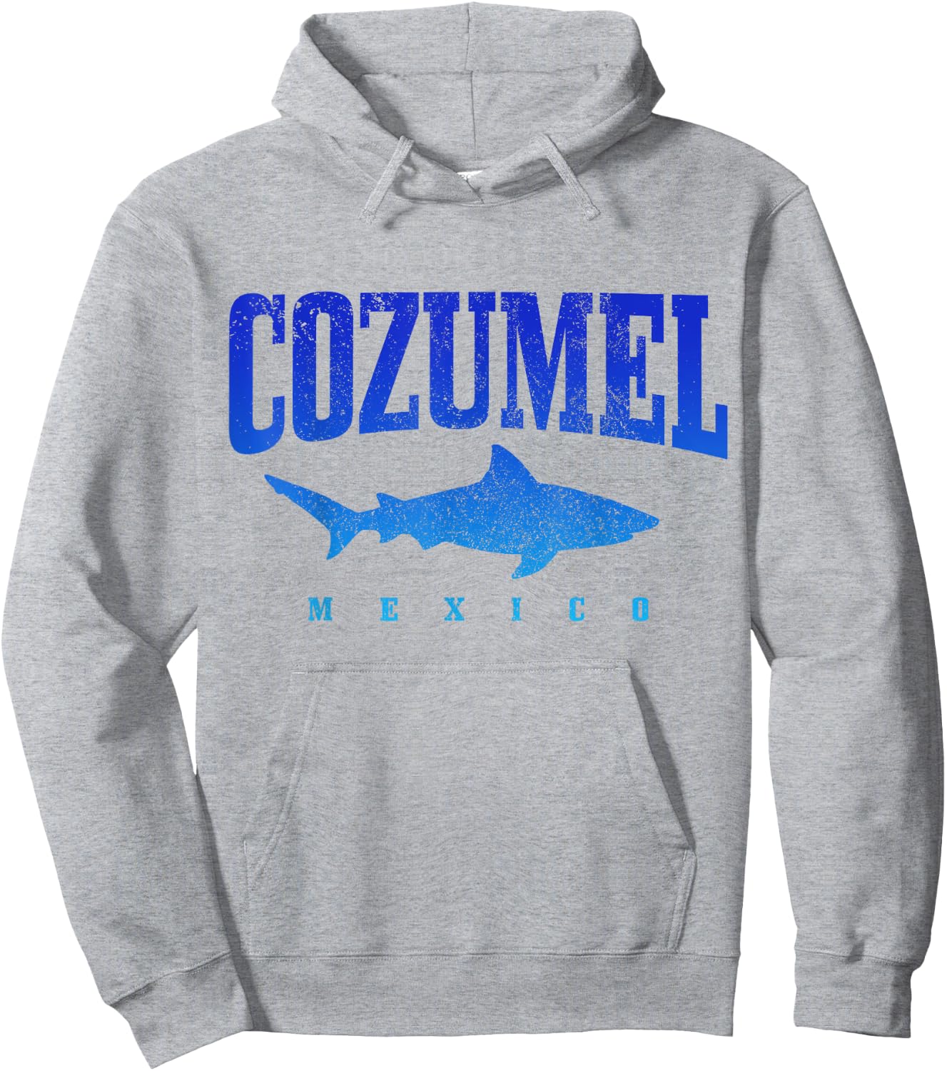 Cozumel Beach Mexico Scuba Diver Shark Diving Vintage Women Kids Hoodie - Hoodie | Ash