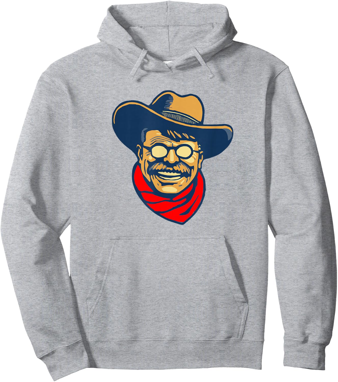 Teddy Roosevelt Rough Rider American National Parks Retro Hoodie - Hoodie | Ash