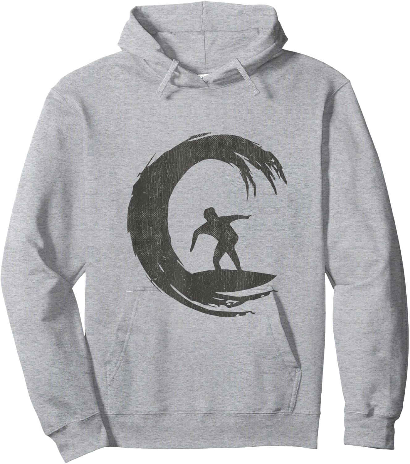 Wave Surfing Shirts Surf Logo Hoodie - Hoodie | Ash