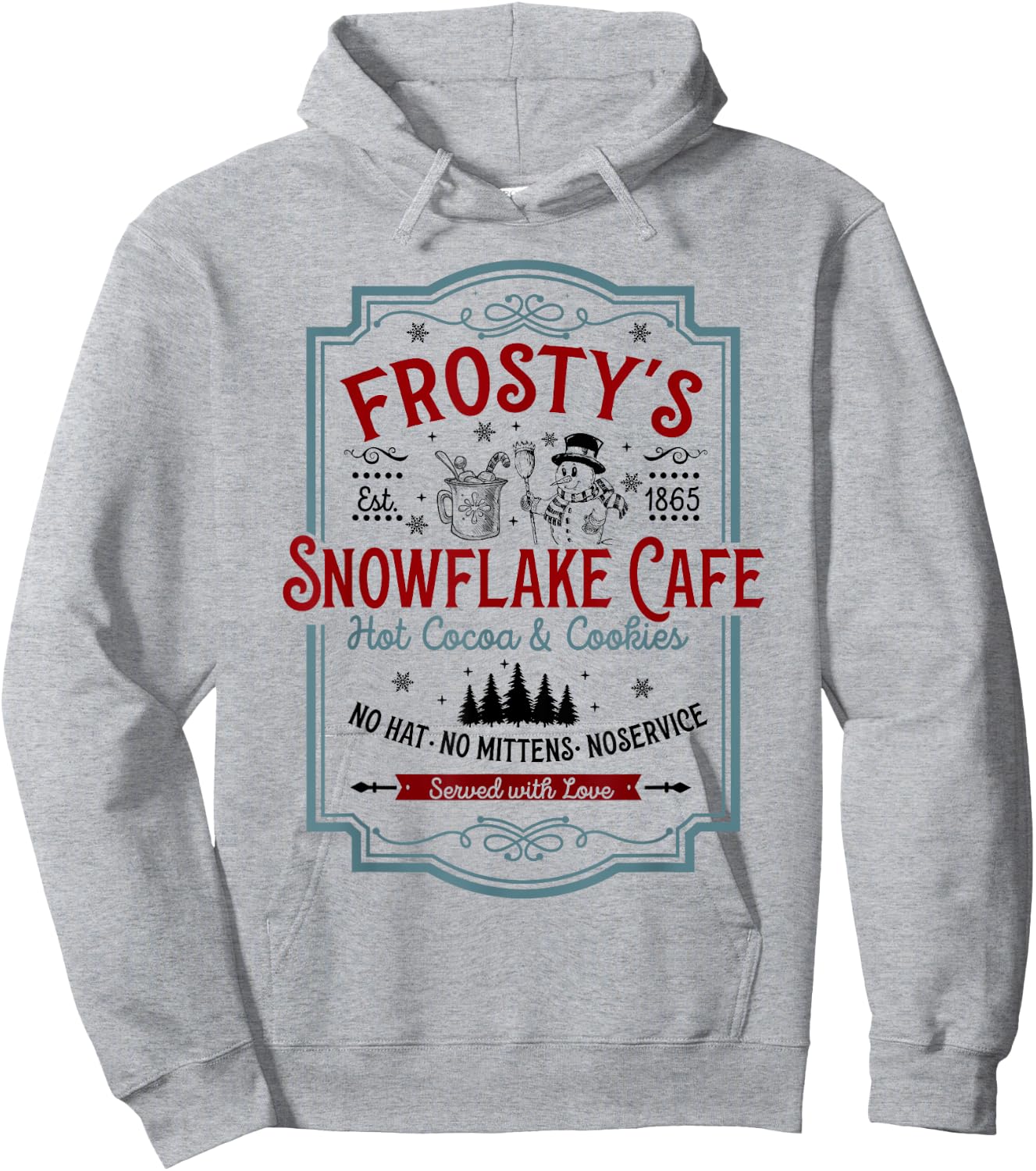 Frosty's Snowflake Cafe With Hot Cocoa And Cookies Christmas Hoodie - Hoodie | Ash
