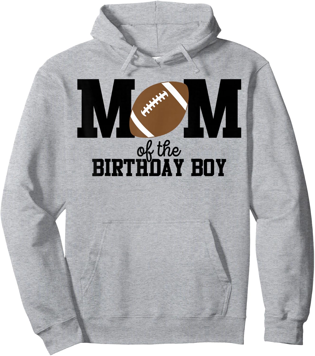 Mom of The Birthday Boy Football Lover First Birthday Party Hoodie - Hoodie | Ash