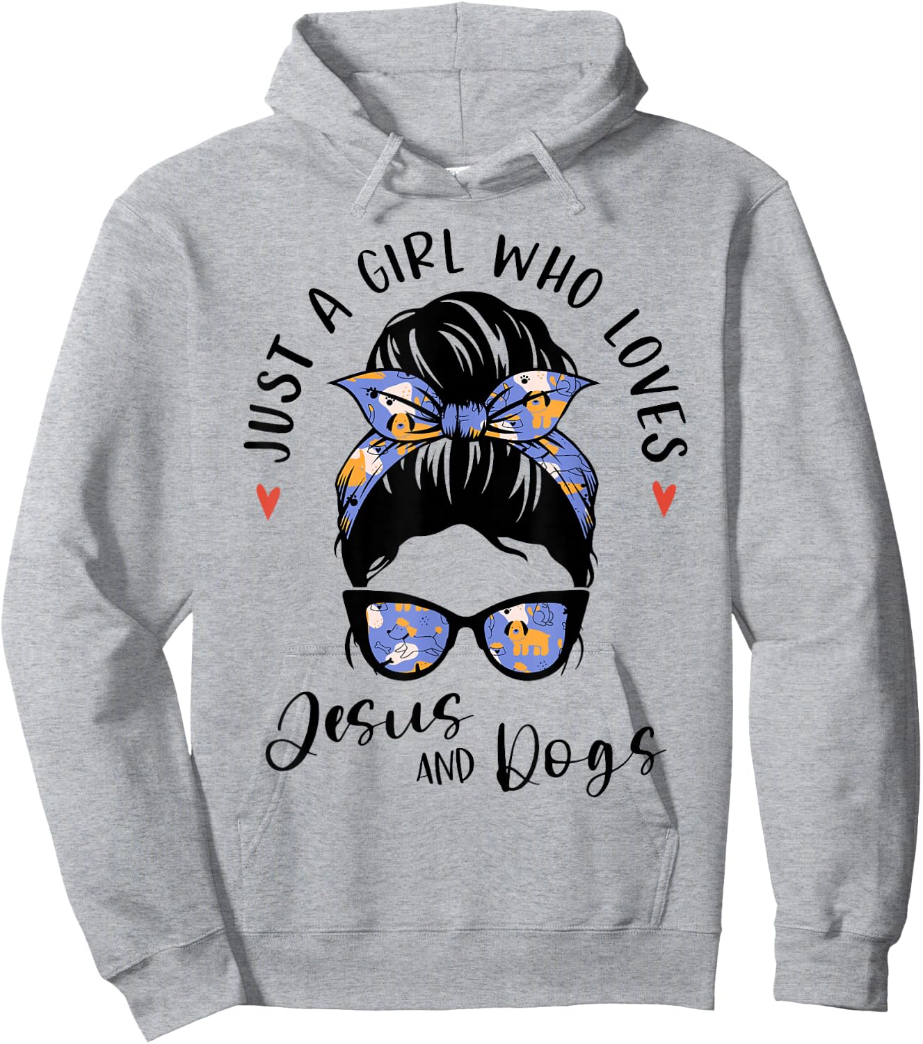 Just A Girl Who Loves Jesus and Dogs Gifts for Dog Lover Hoodie - Hoodie | Ash