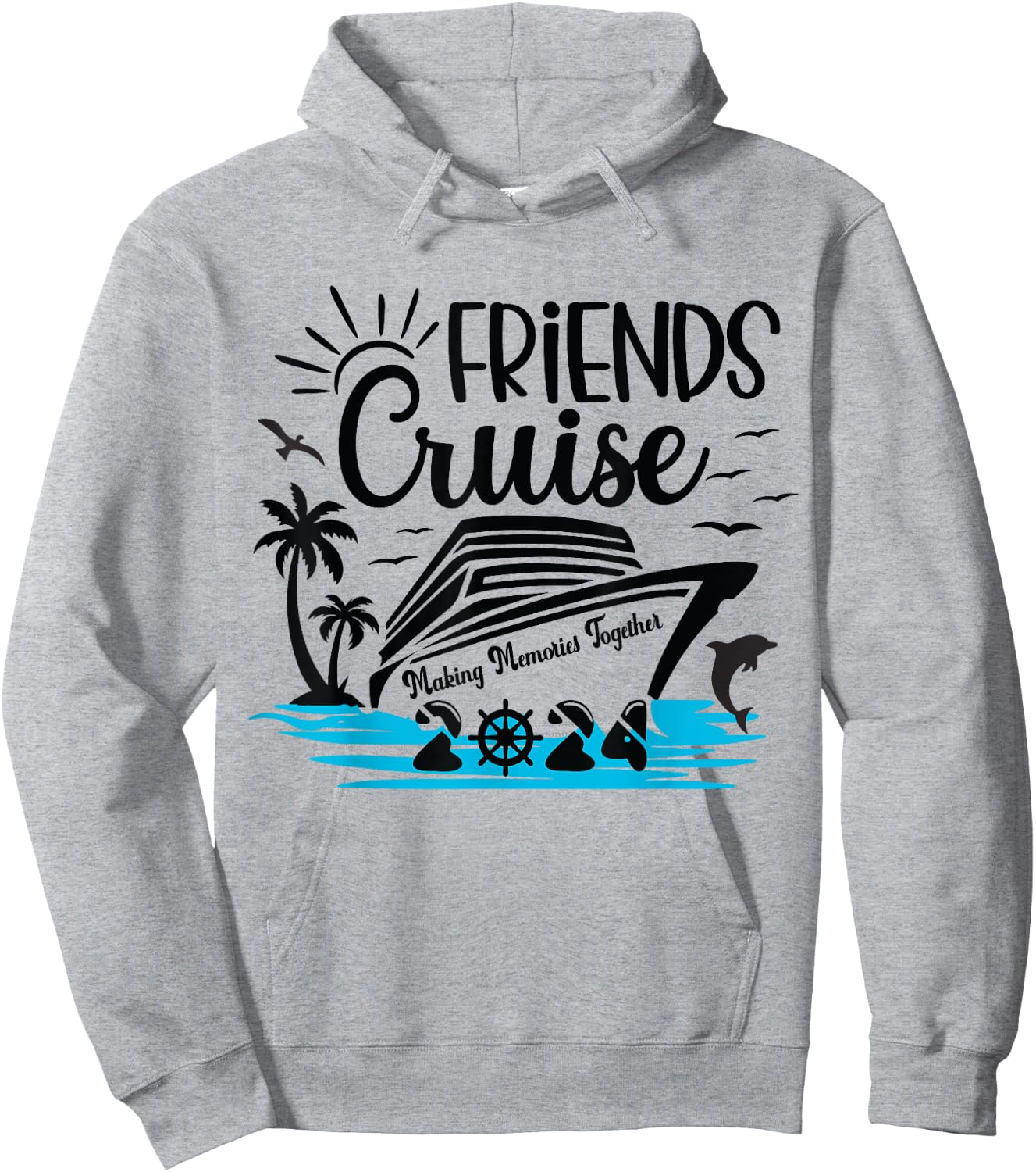 Friends Cruise 2024 Making Memories Together Friend Vacation Hoodie - Hoodie | Ash