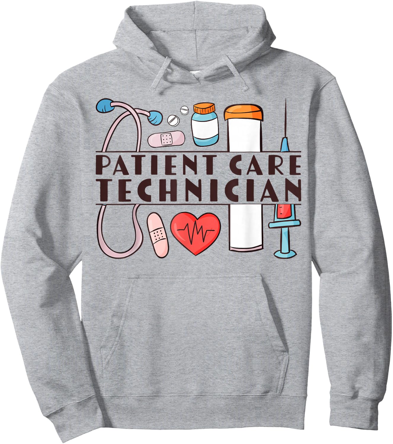 Cute Patient Care Technician PCT Hoodie - Hoodie | Ash