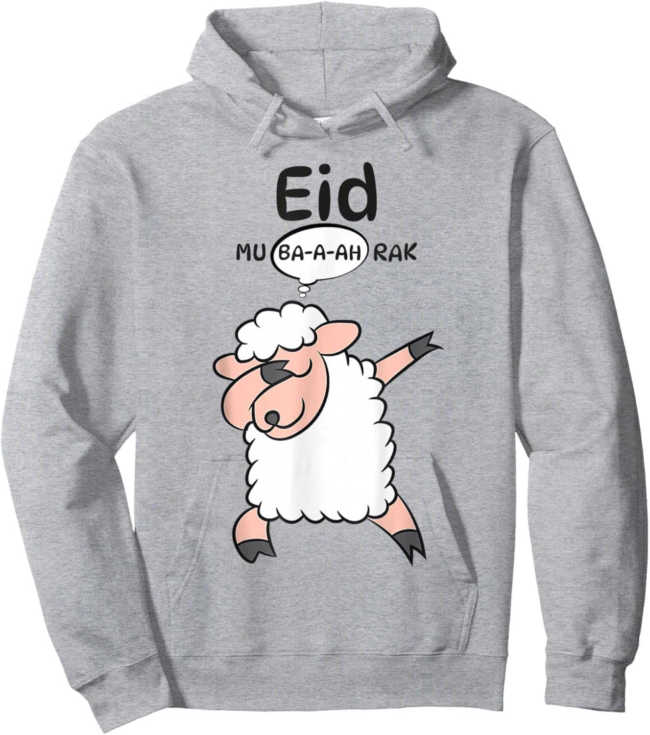 Cute Dabbing Sheep Eid Mu-ba-a-ah-RAK Eid al Adha Mubarak Hoodie - Hoodie | Ash