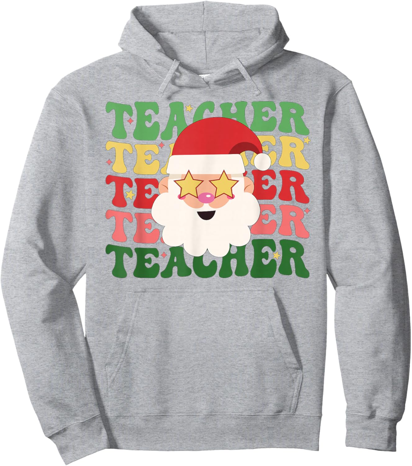 Groovy Teacher Christmas Teaching Xmas Party Hoodie - Hoodie | Ash