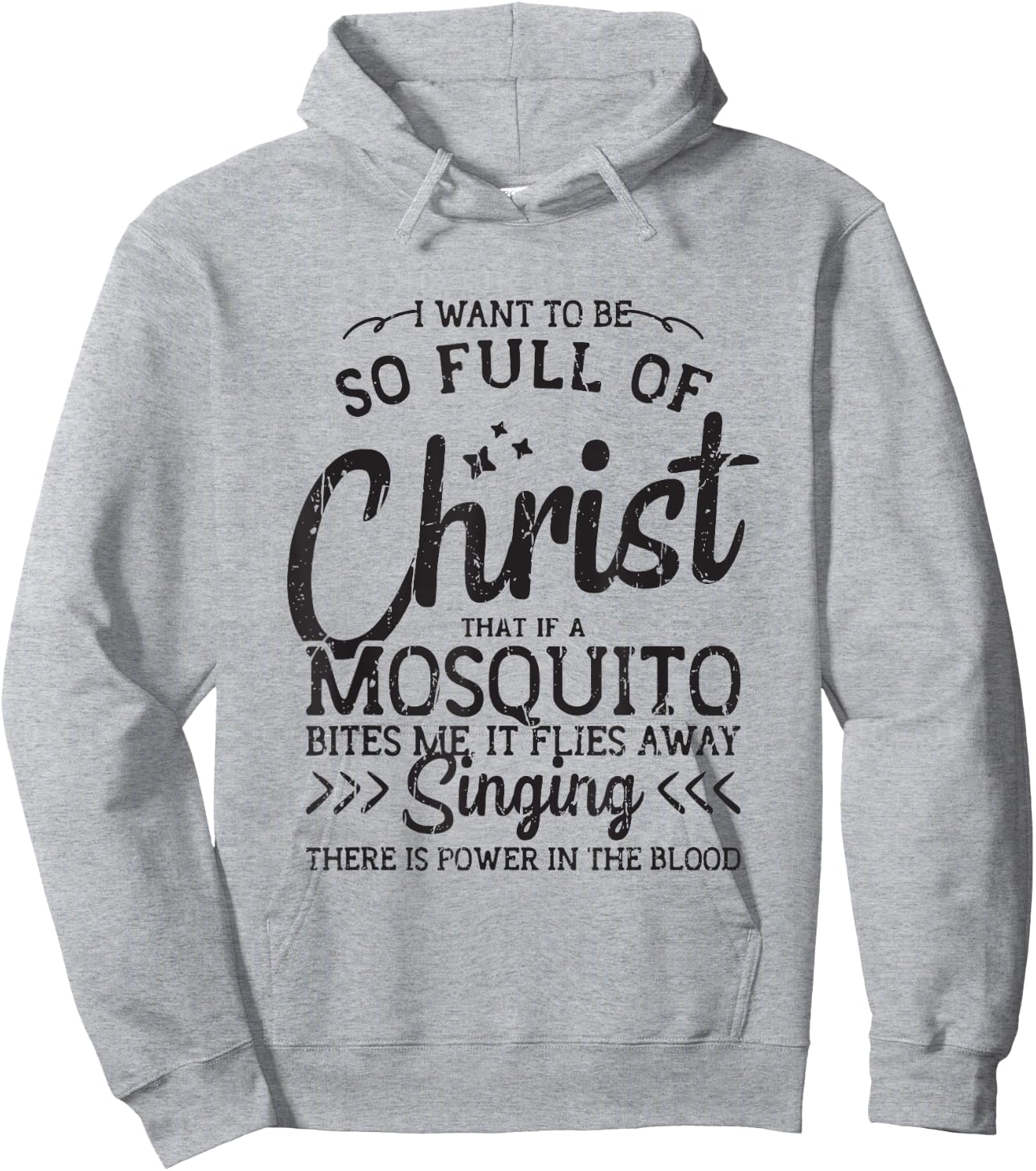 I want to be so full of christ that if a mosquito bites me Hoodie - Hoodie | Ash