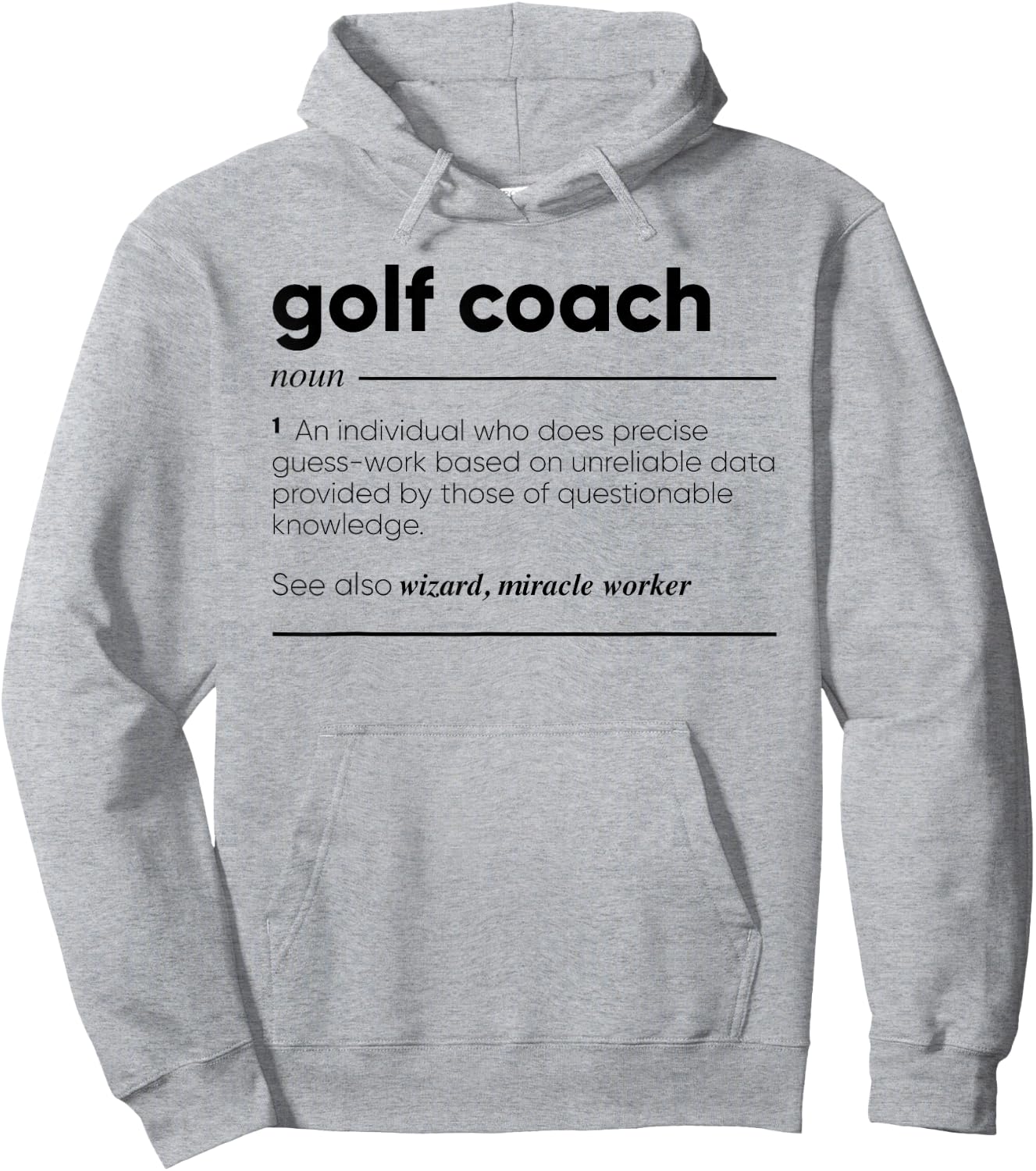 Golf Coach Funny Definition Hoodie - Hoodie | Ash