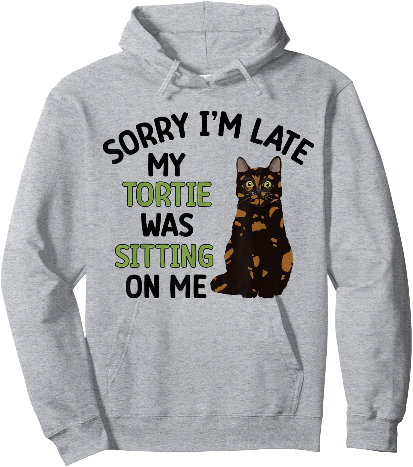 Tortie Cat Owner Funny Tortie Cat Dad Tortoiseshell Cat Mom Hoodie - Hoodie | Ash