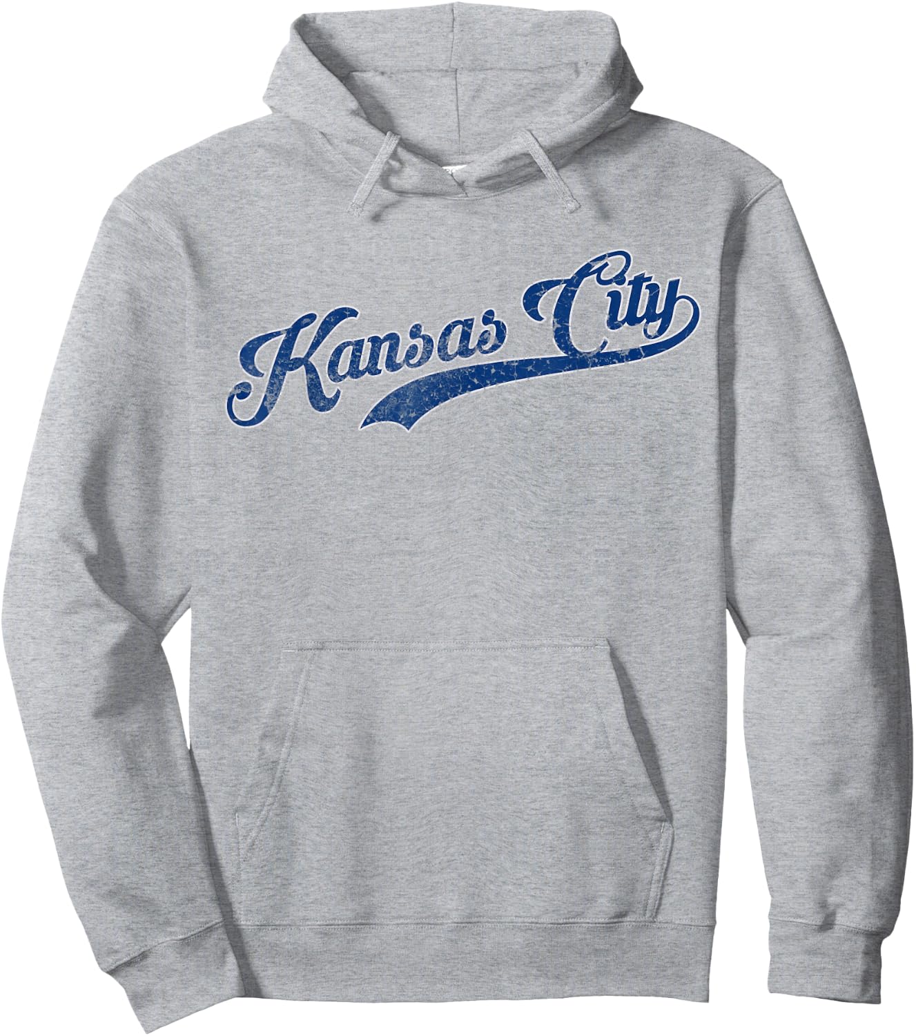 Vintage Kansas city KC Baseball Hoodie - Hoodie | Ash