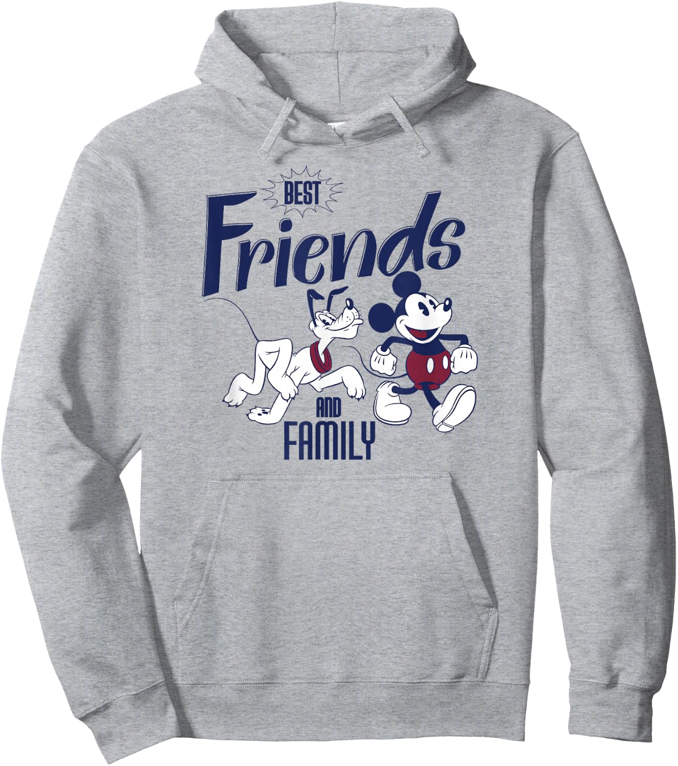 Disney Mickey Mouse and Pluto Best Friends Retro Vintage Small Hoodie - Hoodie | Ash