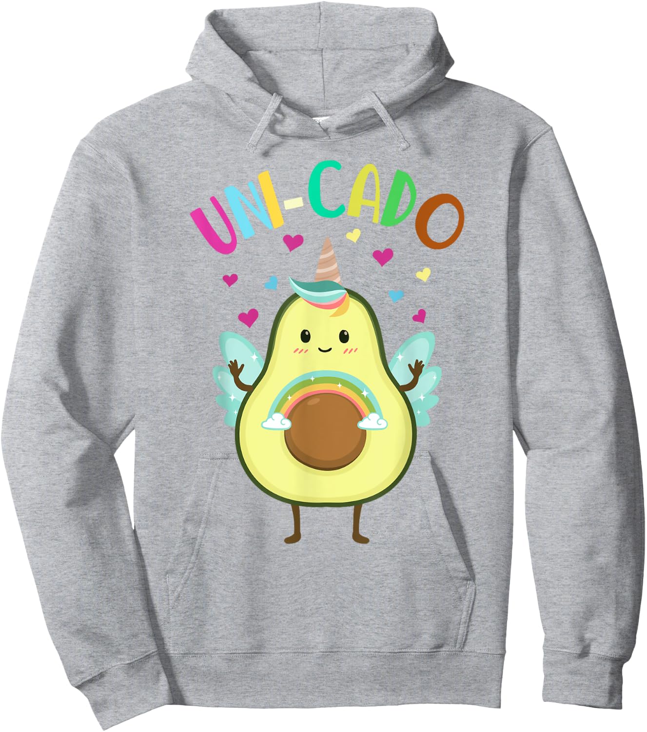Cute Avocado Shirt Kids Toddler Little Girl Unicorn Birthday Hoodie - Hoodie | Ash