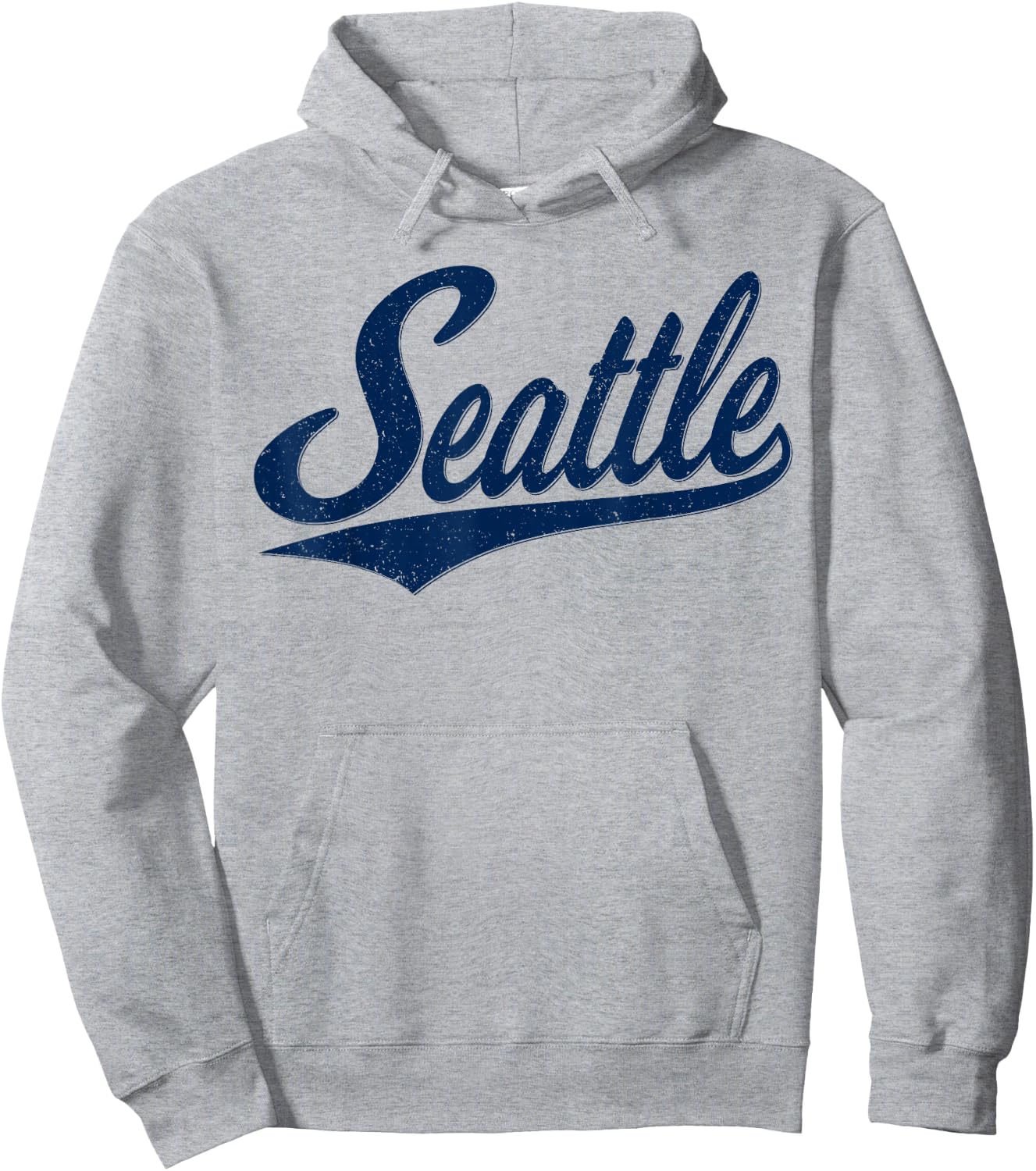 Seattle Washington Varsity Script Vintage Retro Sports Style Hoodie - Hoodie | Ash