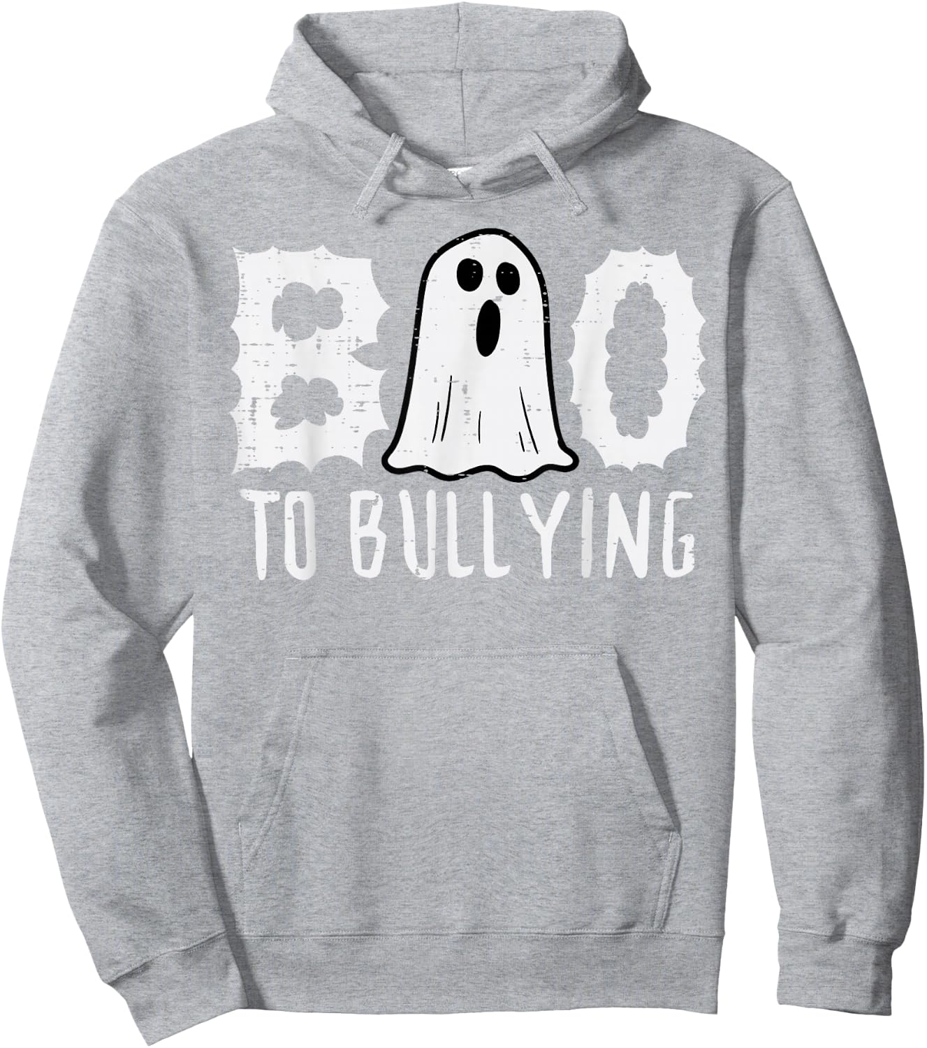 Boo To Bullying Ghost Cute Unity Day Orange Halloween Kids Hoodie - Hoodie | Ash