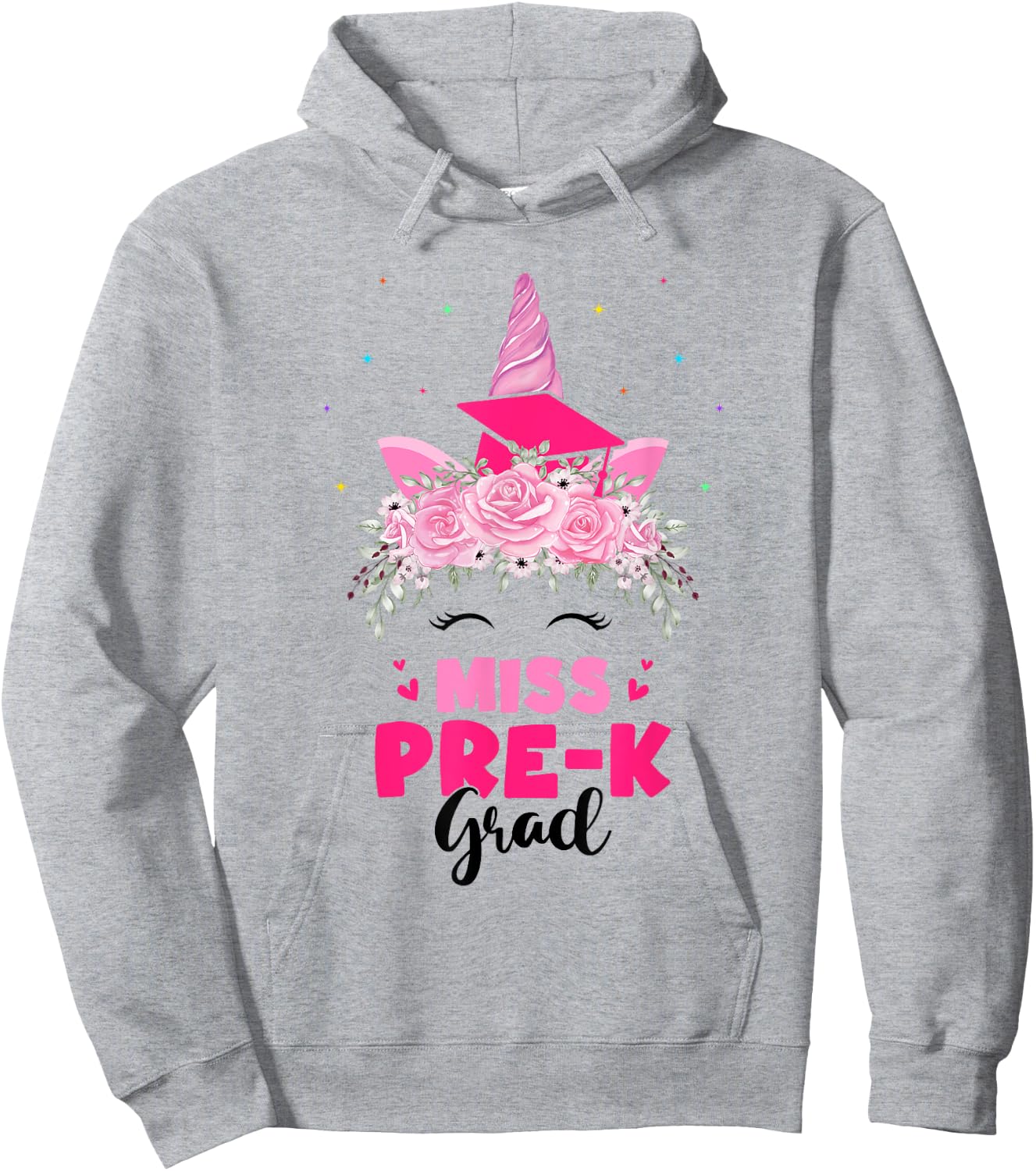 Unicorn Miss Pre-k Grad Preschool Graduation Girls Kids Hoodie - Hoodie | Ash
