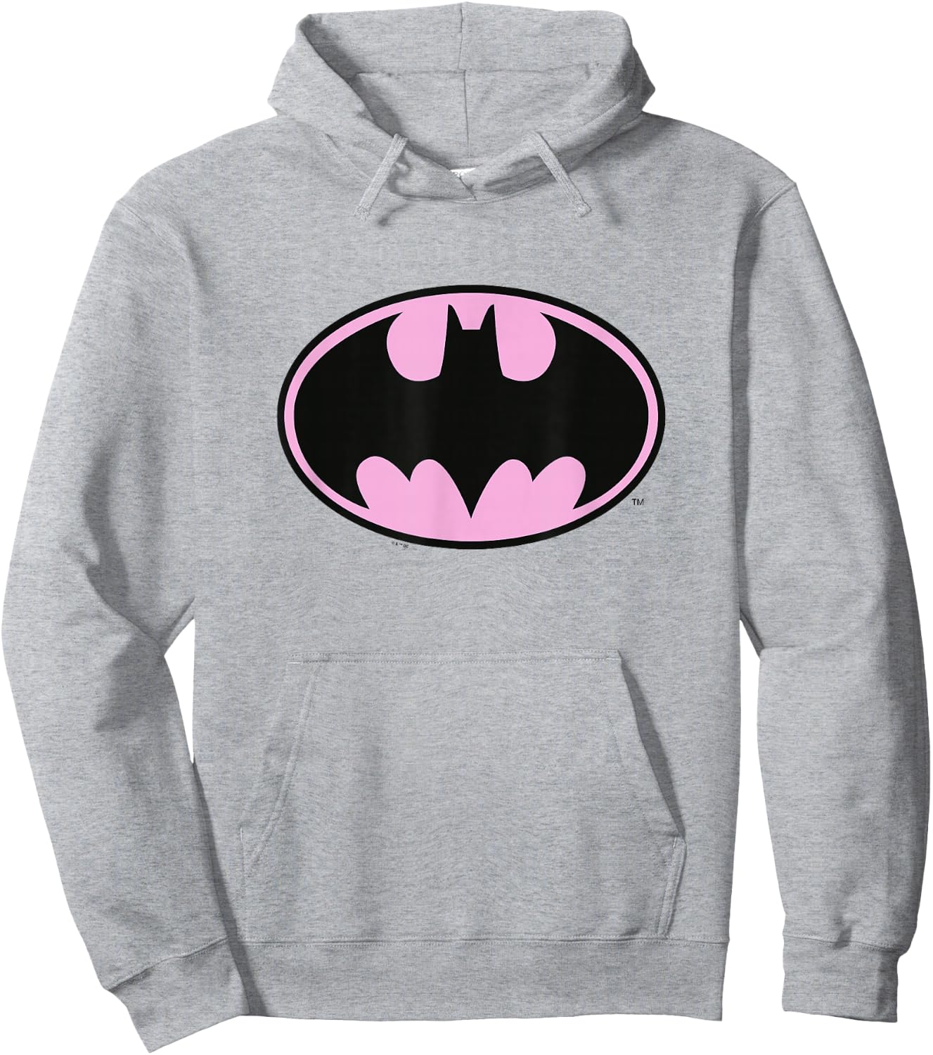 DC Comics Batman Pink Background Bat-Symbol Chest Logo Hoodie - Hoodie | Ash
