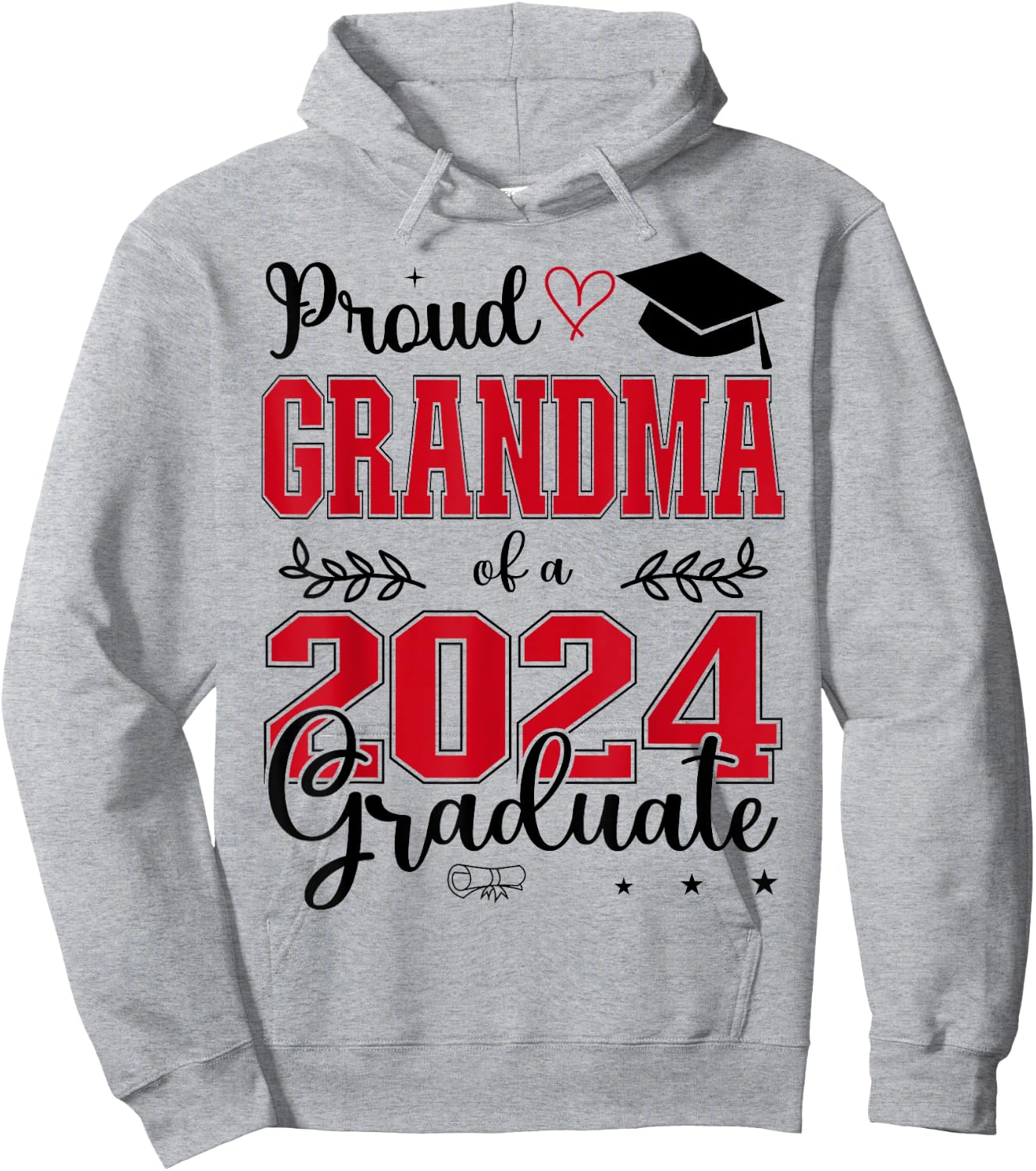 Proud Grandma of a class of 2024 graduate for graduation Hoodie - Hoodie | Ash