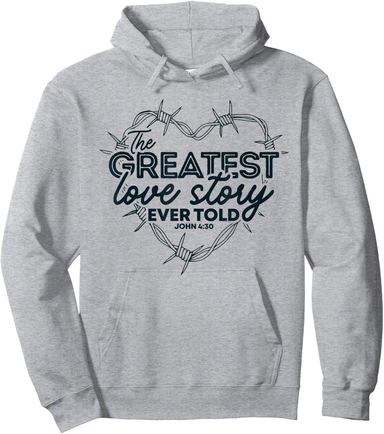 The Greatest Love Story Ever Told Heart Valentine Hoodie - Hoodie | Ash