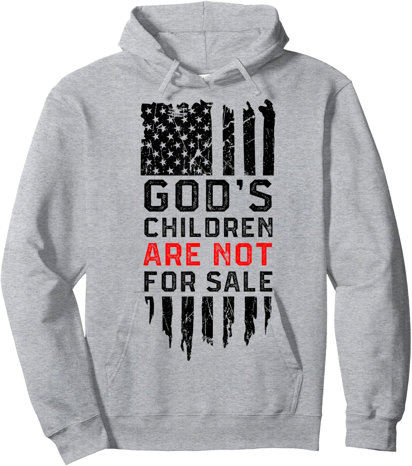 God's children are not for sale US american flag Hoodie - Hoodie | Ash