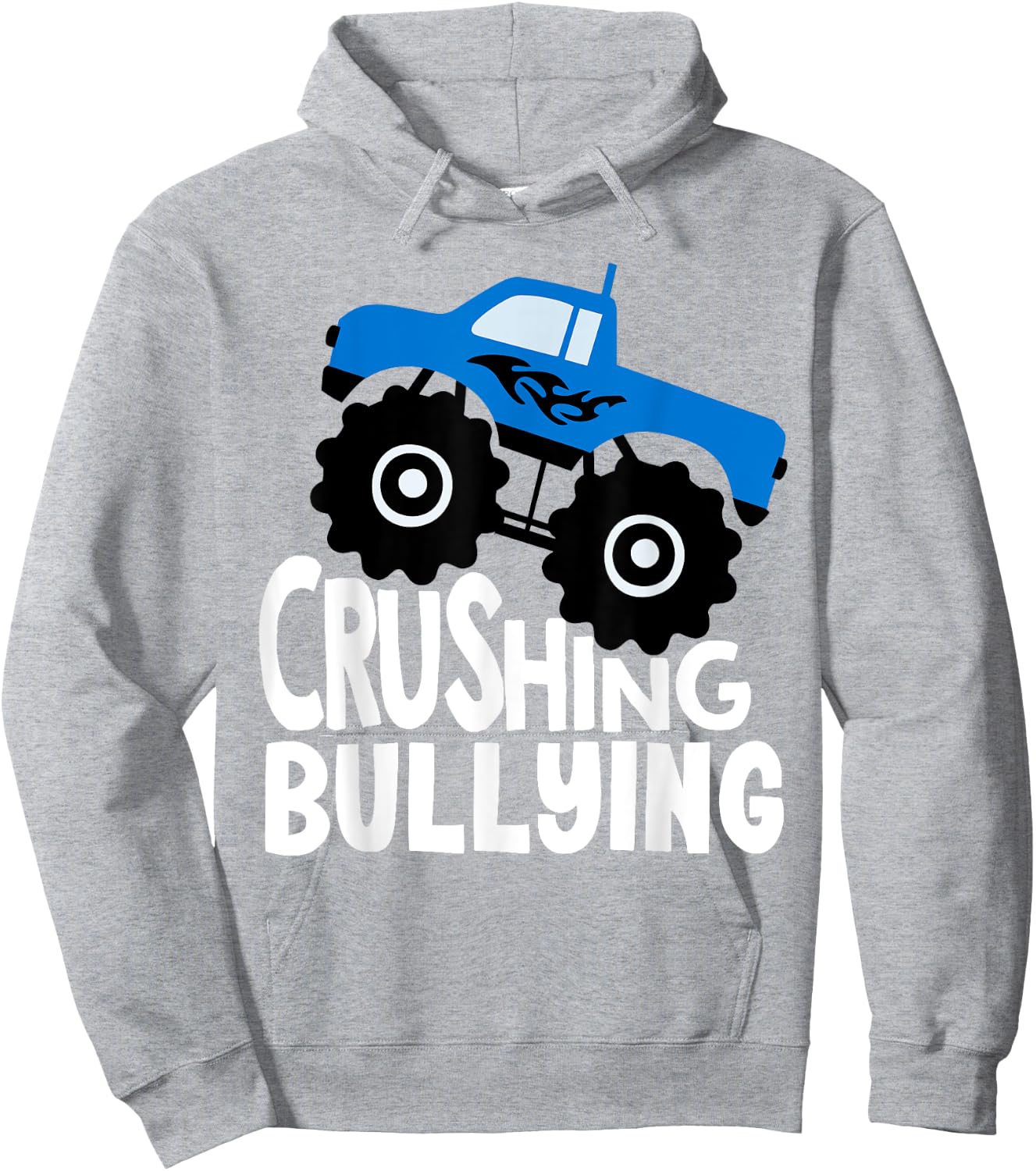 Crushing Bullying Monster Truck Kids Unity Day Orange 2023 Hoodie - Hoodie | Ash