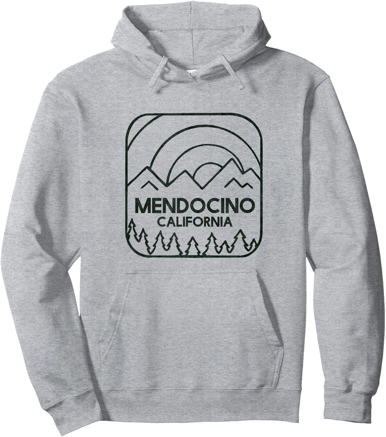 Mendocino California Hoodie - Hoodie | Ash