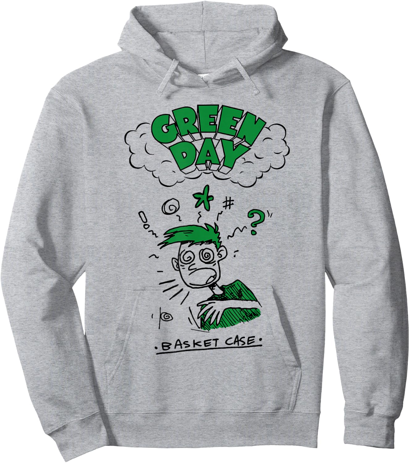 Green Day Basket Case Doodle Hoodie - Hoodie | Ash