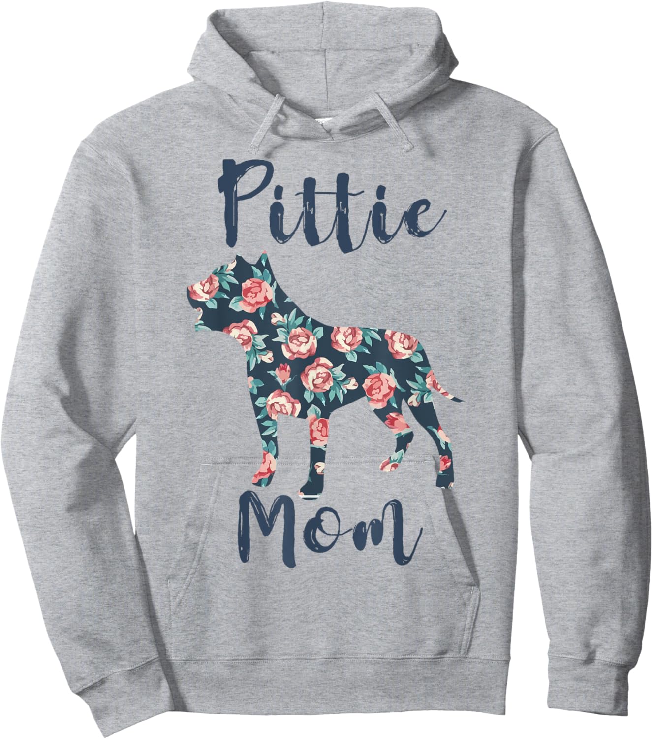 Pittie Mom Shirt Women Pitbull Mama Pibble Mother Day Gift Hoodie - Hoodie | Ash