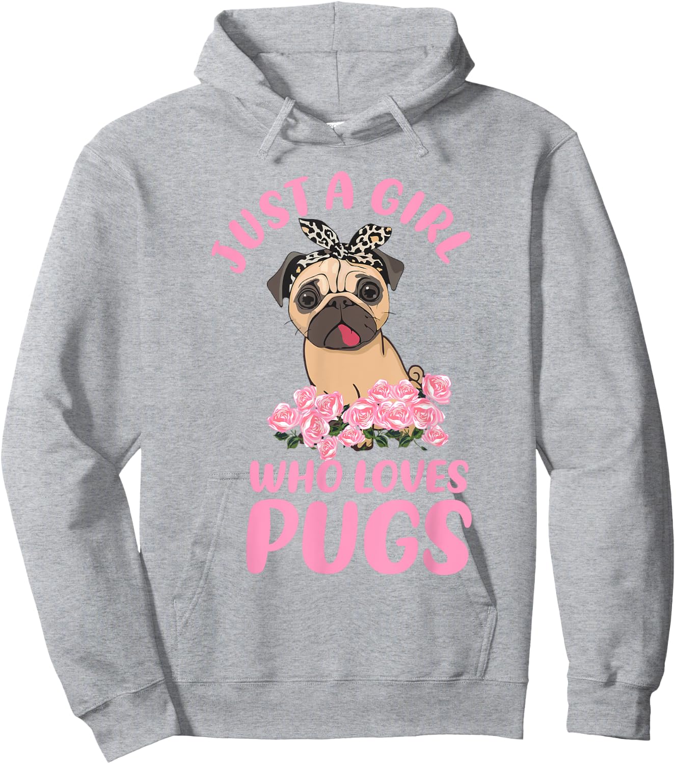 Just A Girl Who Loves Pugs, Girl And Her Dog Lover Hoodie - Hoodie | Ash
