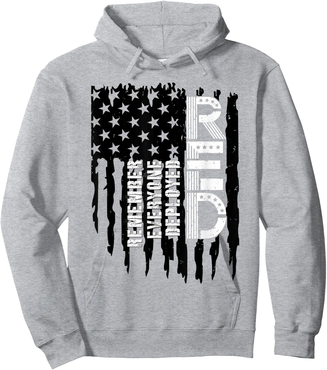 On Friday We Wear Red Friday Military Support troops US Flag Hoodie - Hoodie | Ash