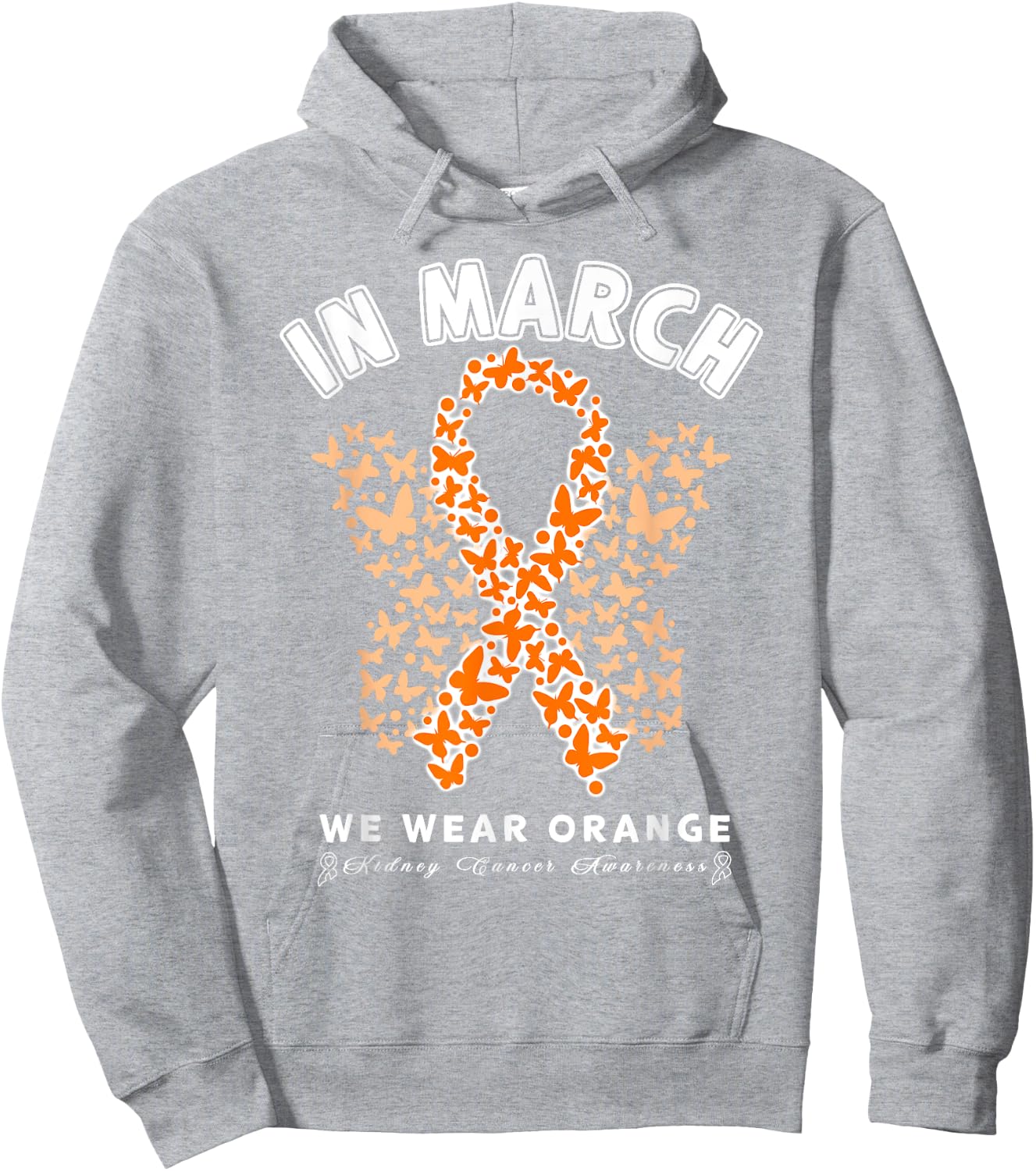 Orange Ribbon Resist the Storm Kidney cancer Awareness Hoodie - Hoodie | Ash