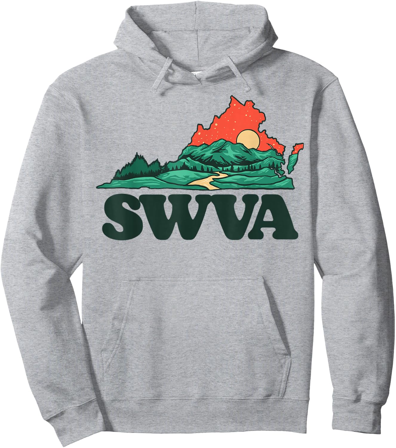 SWVA Southwest Virginia Mountains Blue Ridge Outdoors Hoodie - Hoodie | Ash