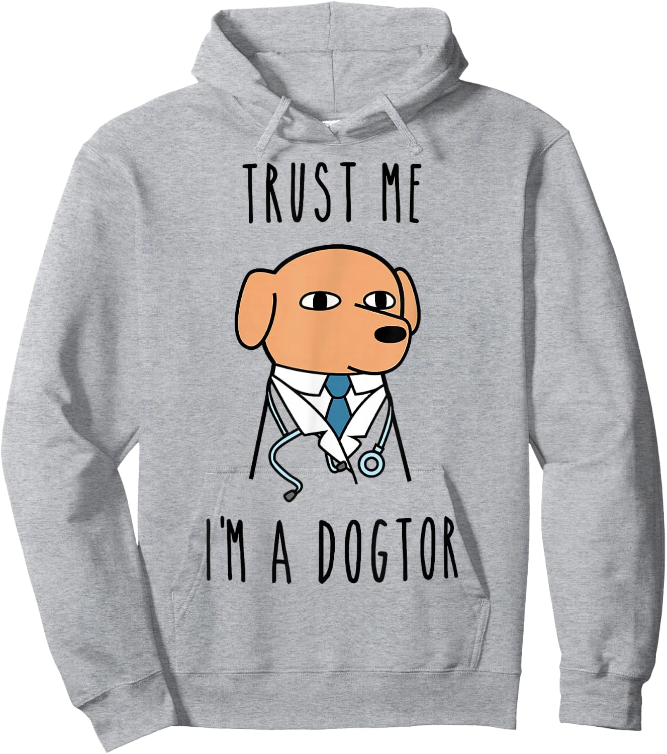 Yosef Trust Me! I'm a Dogtor Adults Grey Small Classic Fit Short Sleeve Hoodie - Hoodie | Ash