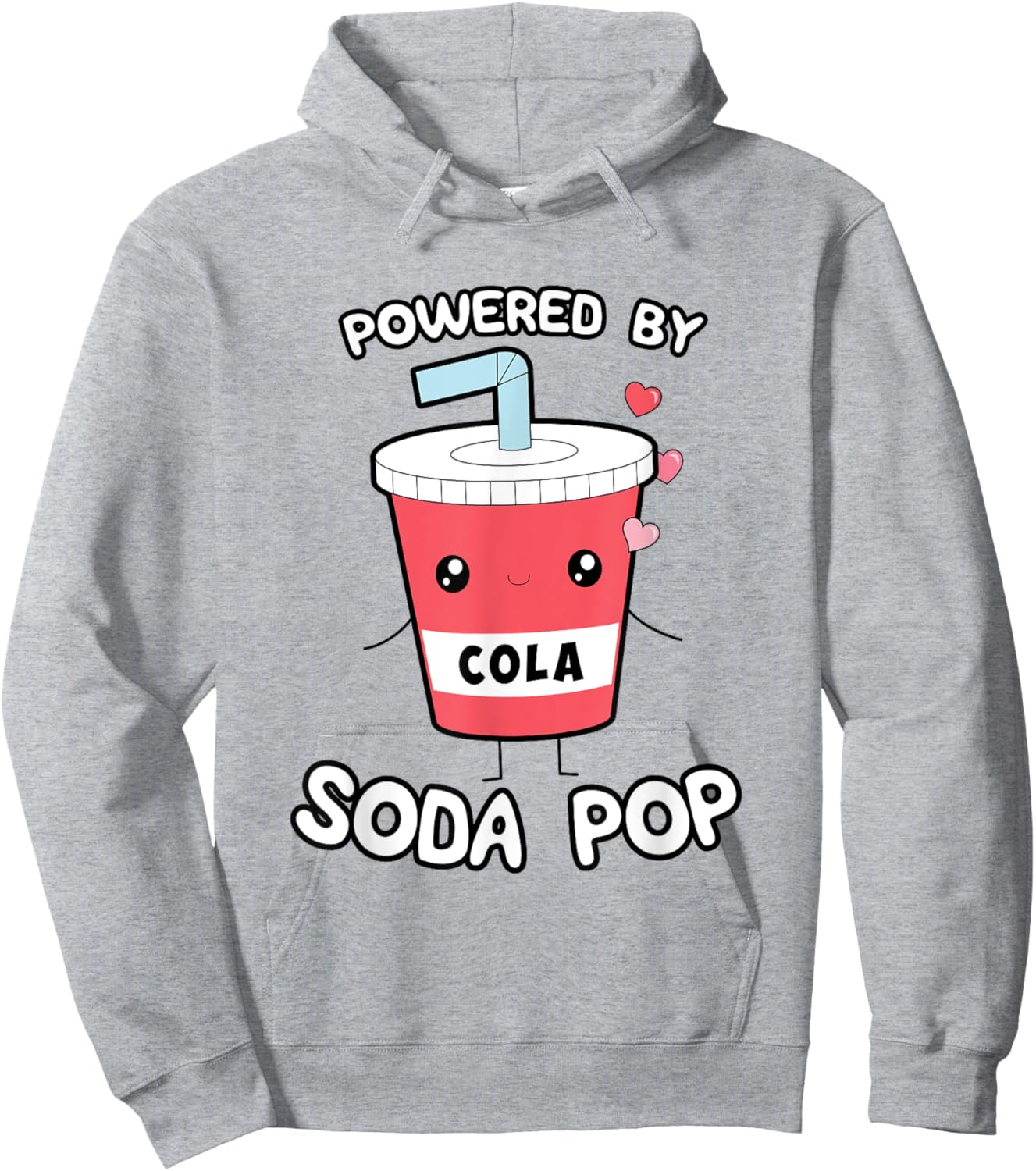 Powered by Soda Pop, Kawaii Cute Otaku Top Hoodie - Hoodie | Ash
