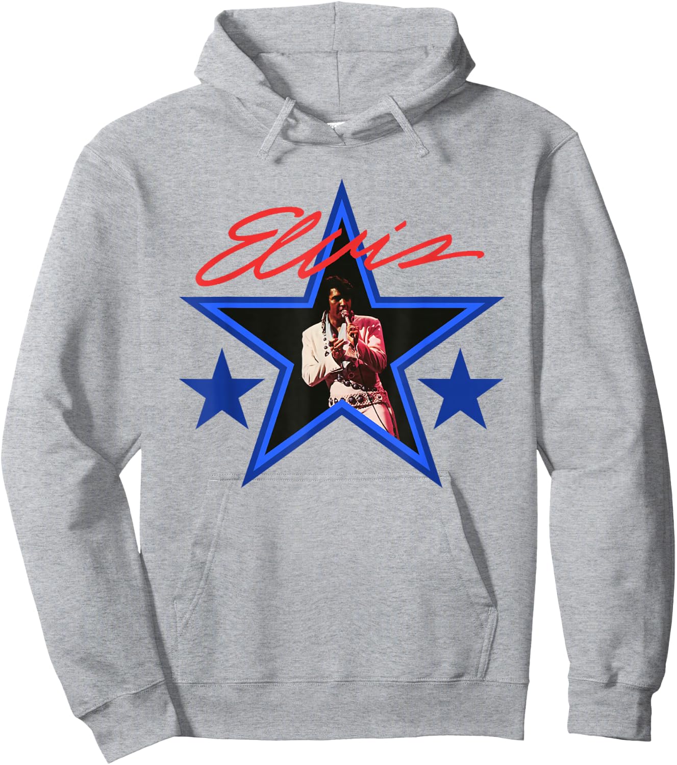 Elvis Presley Blue Star Hoodie - Hoodie | Ash