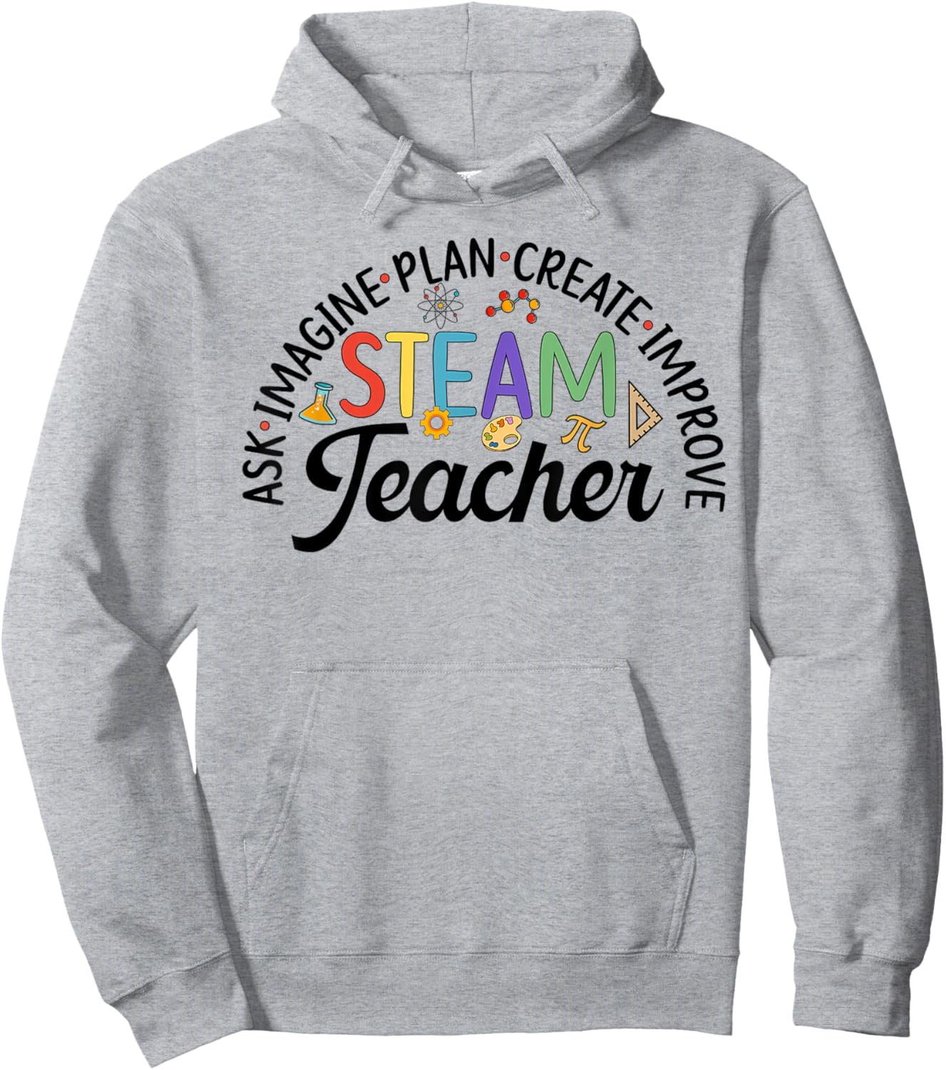 Best STEAM Teacher Science Technology Engineering Art Math Hoodie - Hoodie | Ash
