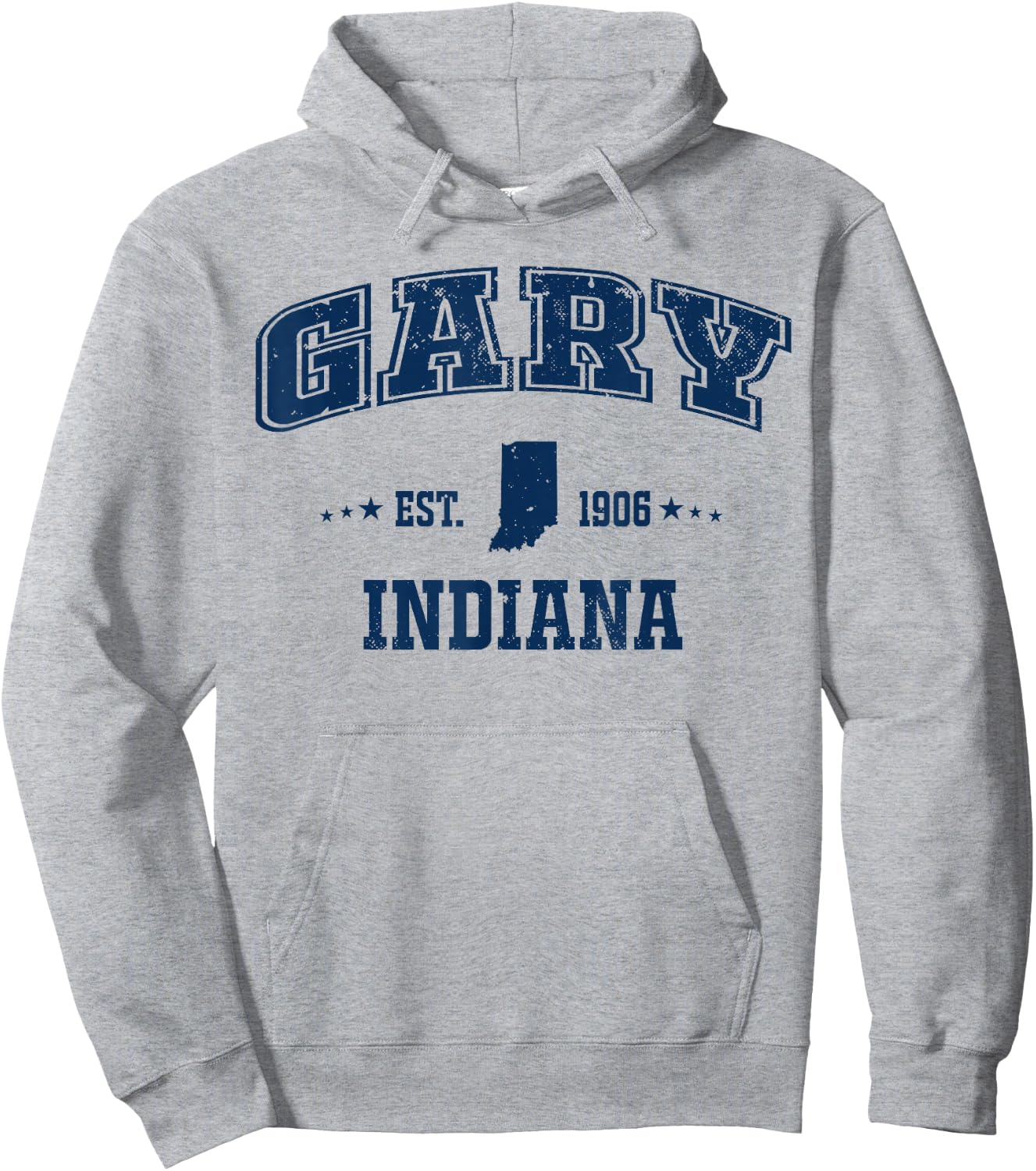 Gary Indiana IN Vintage Sports Navy Athletic Hoodie - Hoodie | Ash