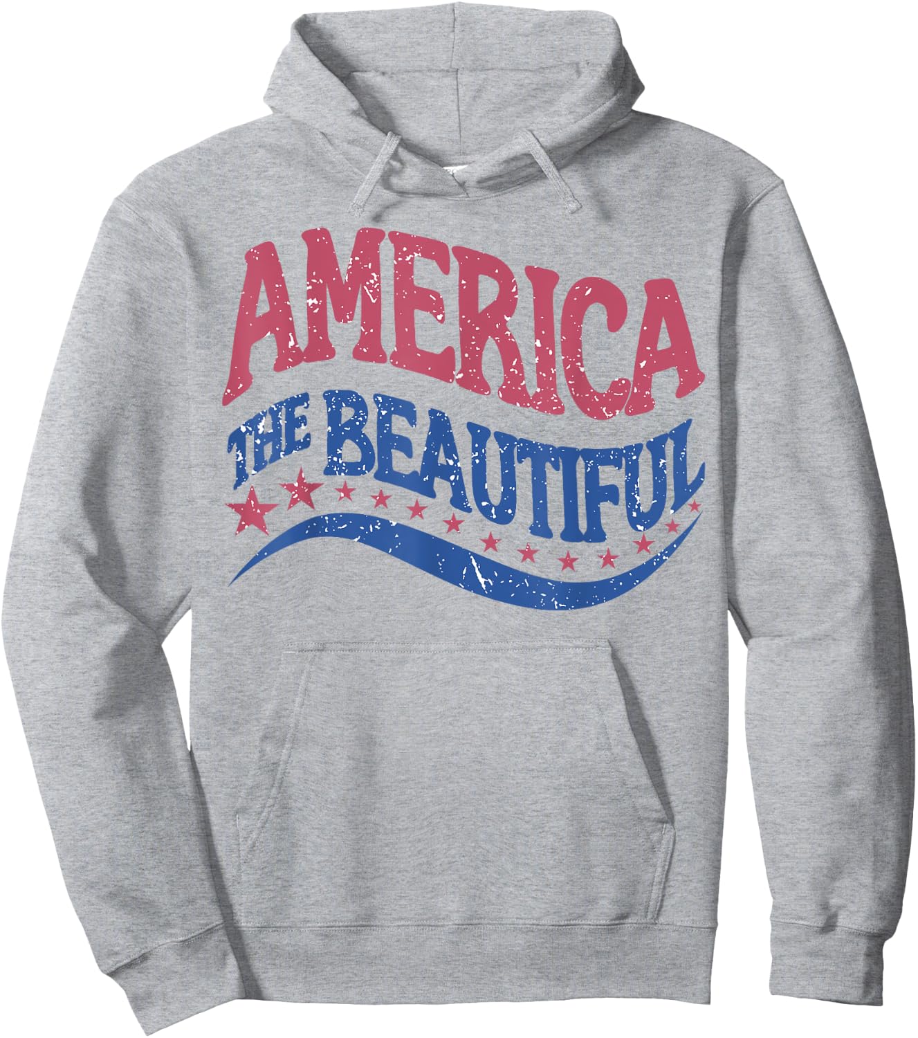 Retro America The Beautiful Vintage American 4th Of July Hoodie - Hoodie | Ash
