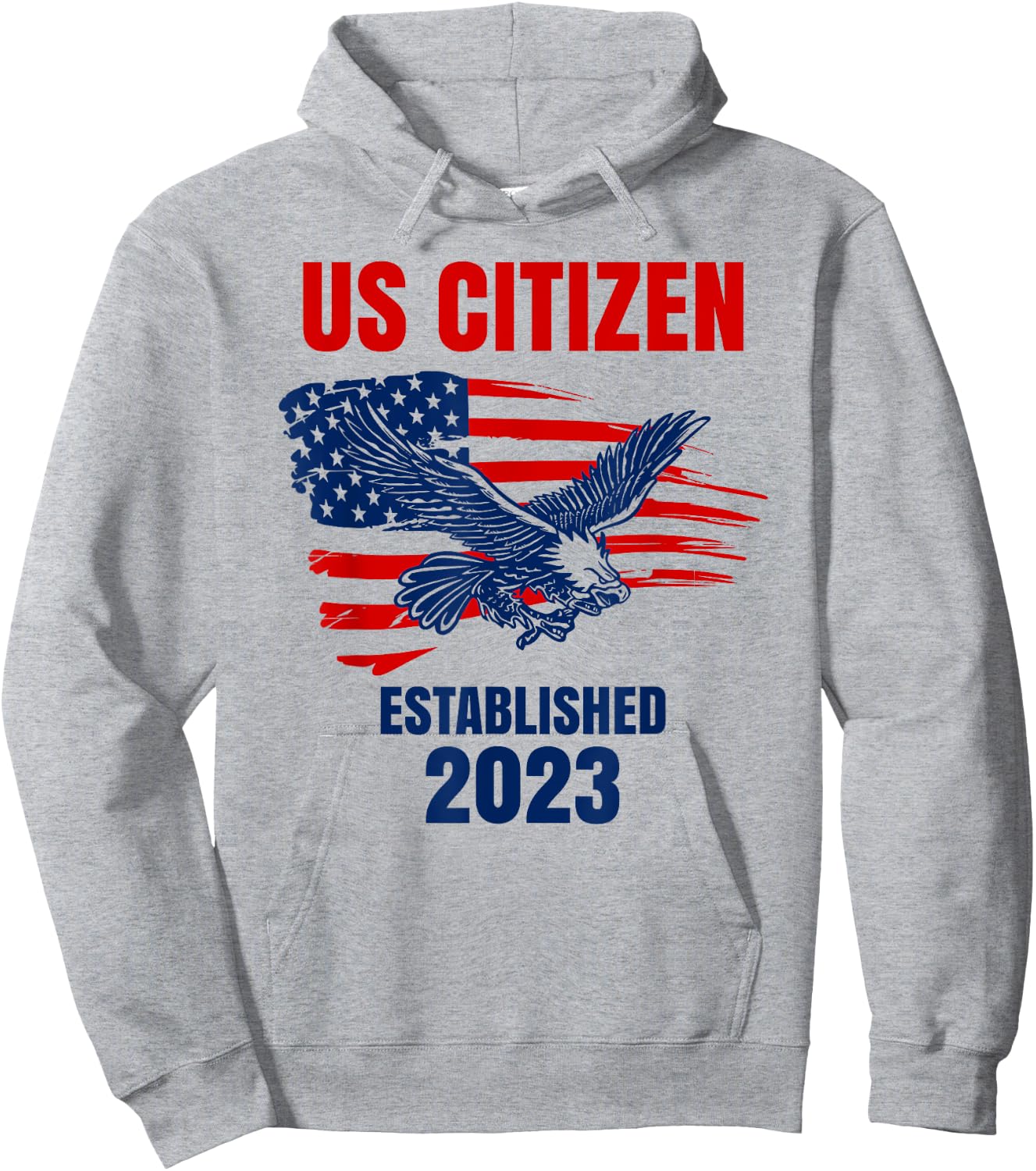 US Citizen - Established 2023 - Proud new American citizen Hoodie - Hoodie | Ash
