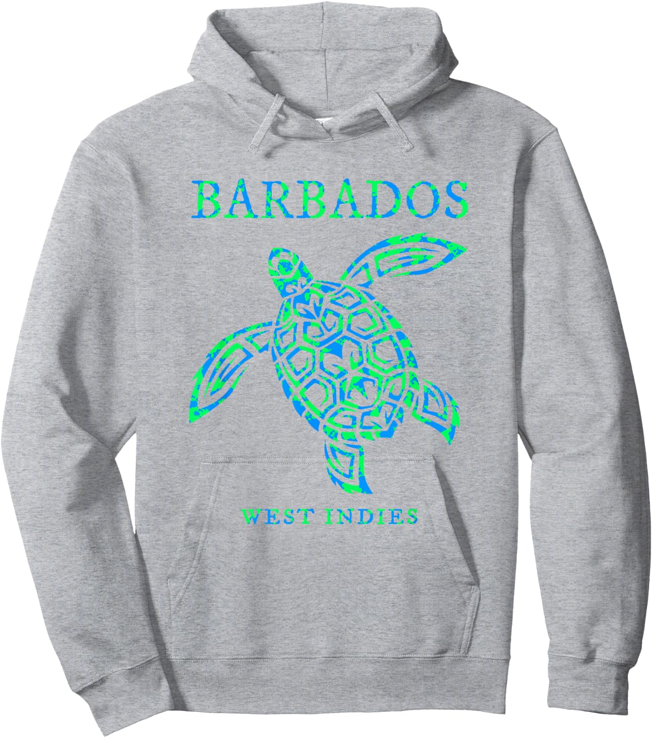 Barbados Sea Turtle Boys Girls Vacation Souvenir Hoodie - Hoodie | Ash