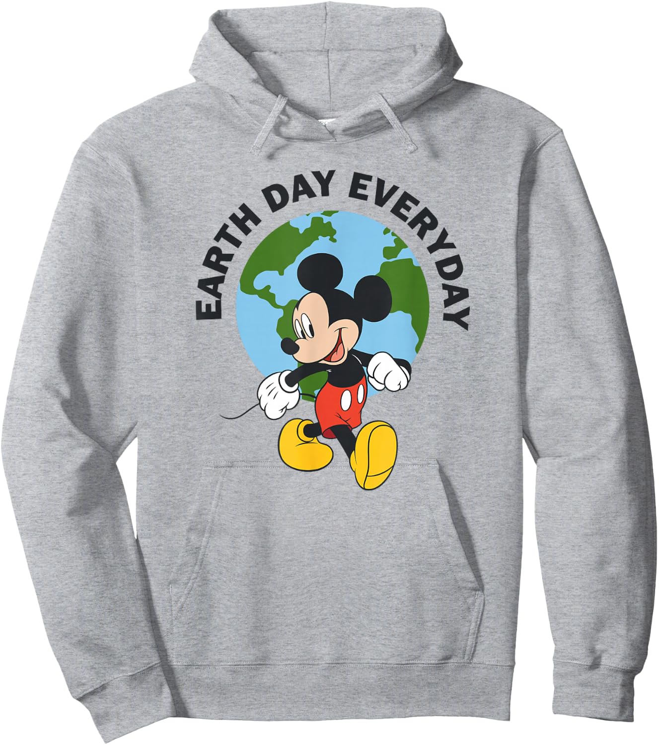 Disney Mickey And Friends Earth Day Every Day Globe Portrait Hoodie - Hoodie | Ash