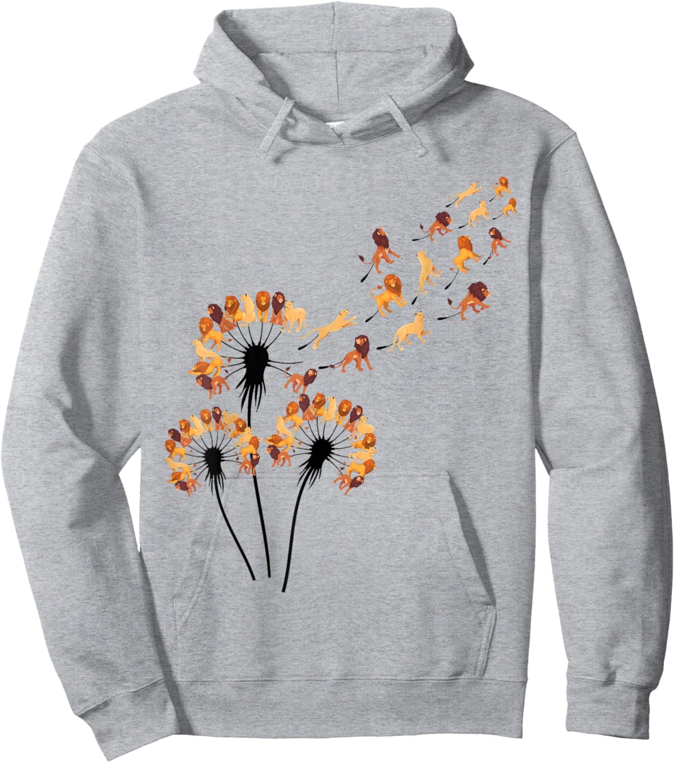 Dandelion Lions Shirt for Lion Lover | Lion Hoodie - Hoodie | Ash