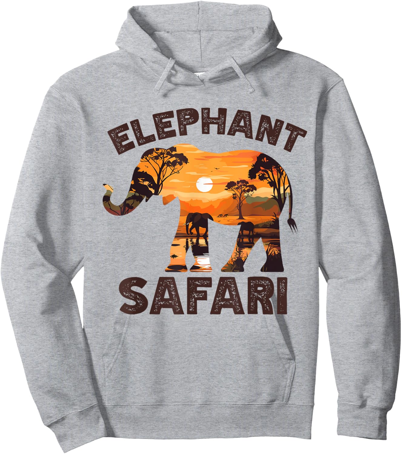 Elephant Safari Hoodie - Hoodie | Ash