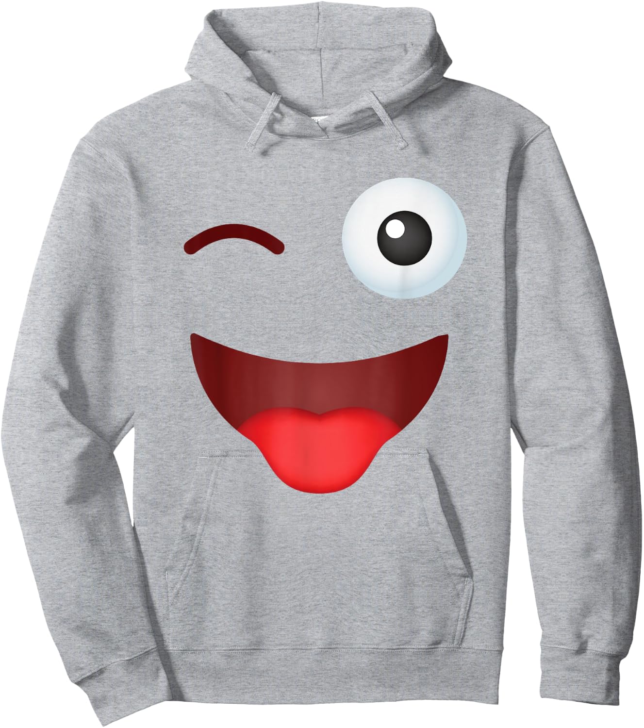 Family Party Group Matching Pajama Squad Gallery Funny Group Costume Halloween Team Outfit Winking Emoticon Hoodie - Hoodie | Ash